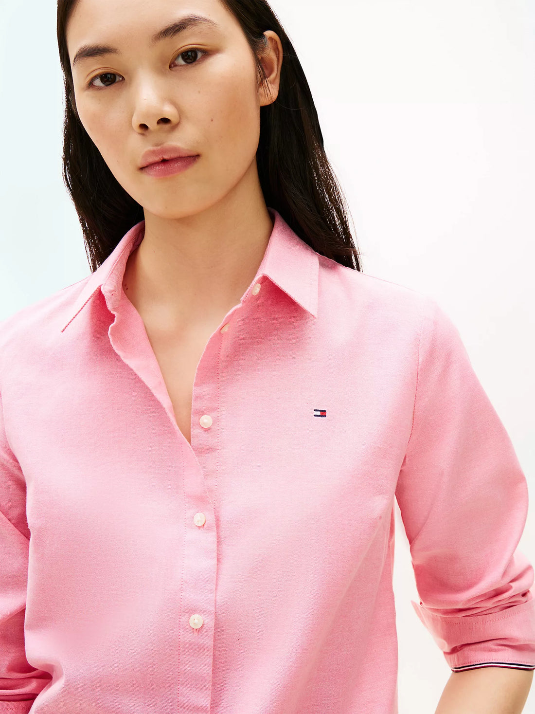 woman  Regular Fit Stretch Oxford Shirt Tommy Hilfiger