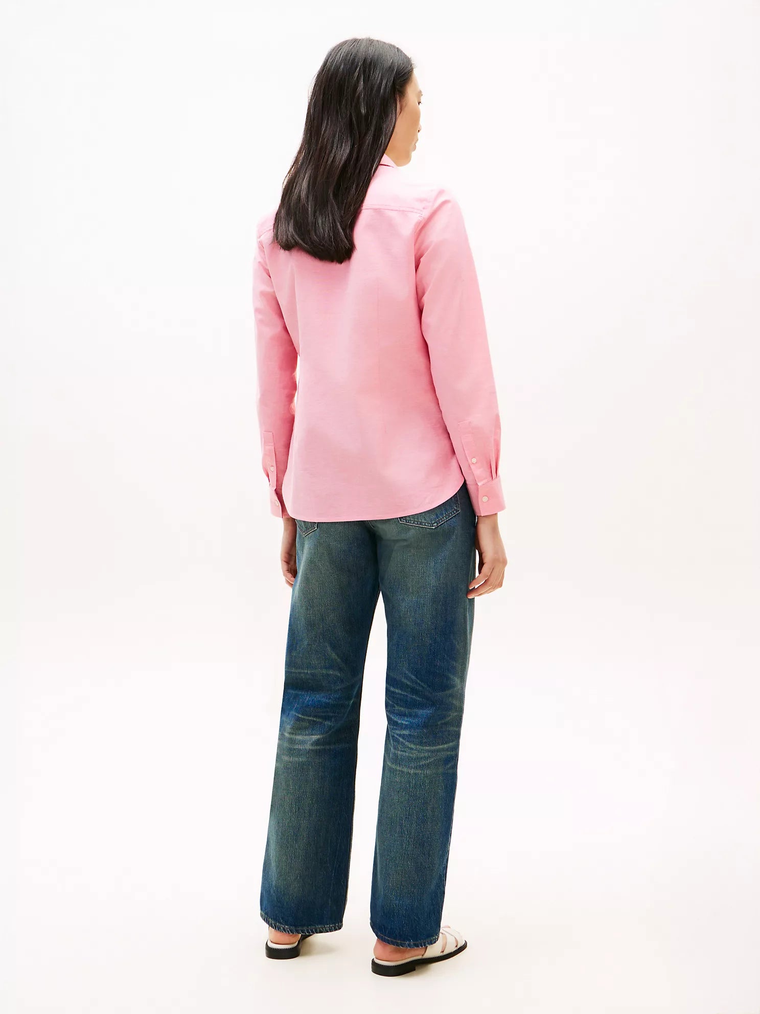 woman  Regular Fit Stretch Oxford Shirt Tommy Hilfiger