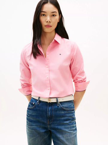 woman  Regular Fit Stretch Oxford Shirt Tommy Hilfiger