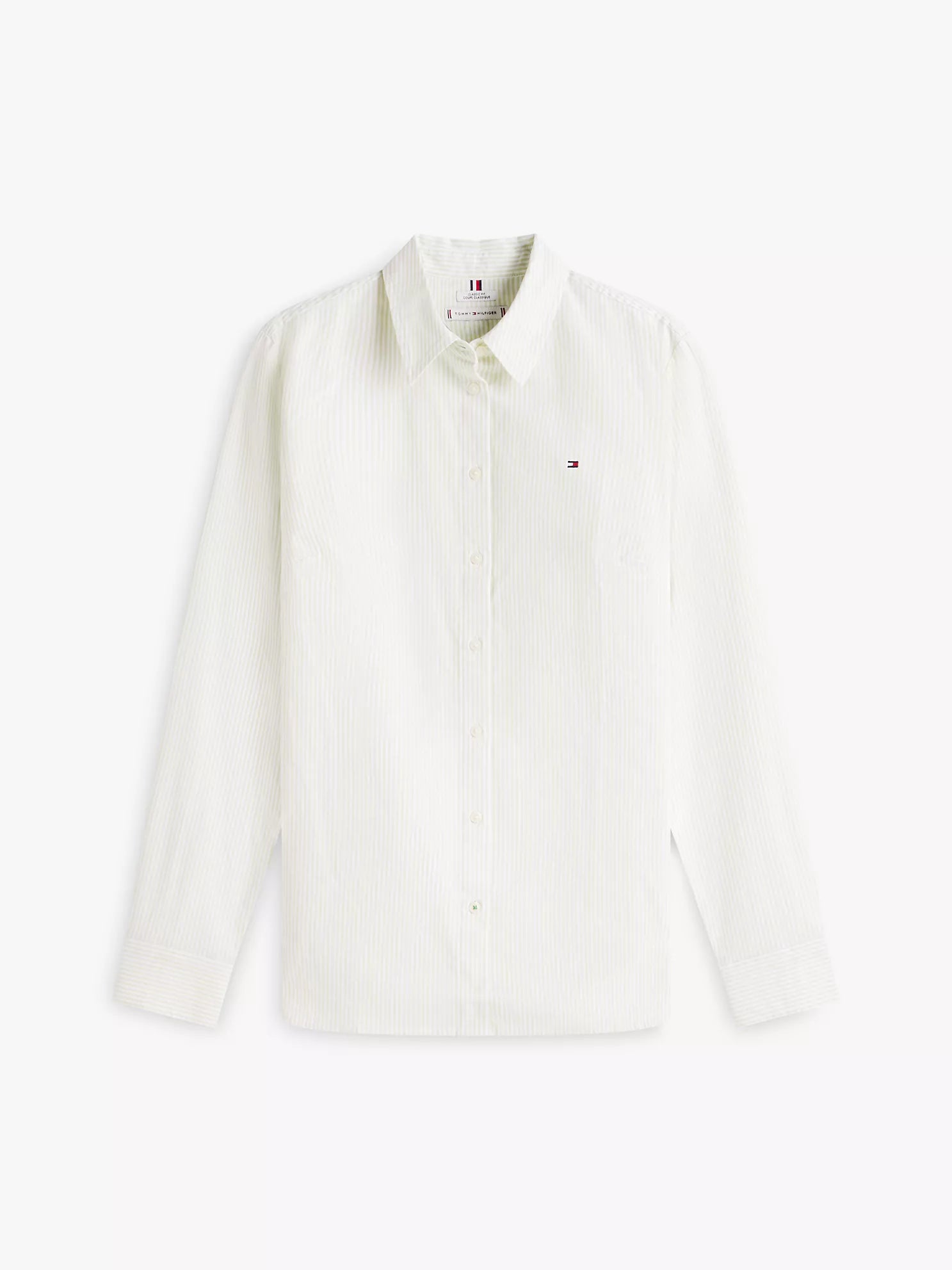 woman Regular Fit Stripe Stretch Oxford Shirt Tommy Hilfiger