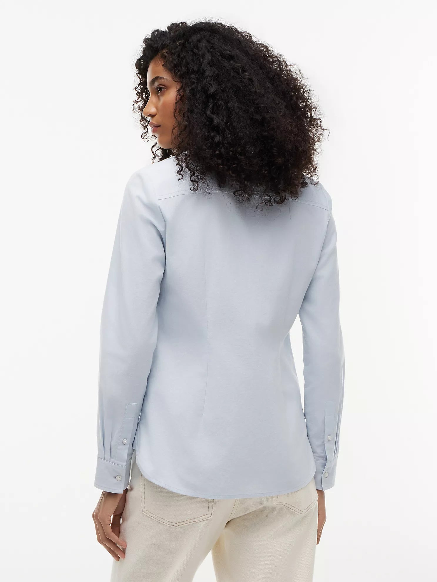 woman Regular Fit Stretch Oxford Shirt Tommy Hilfiger