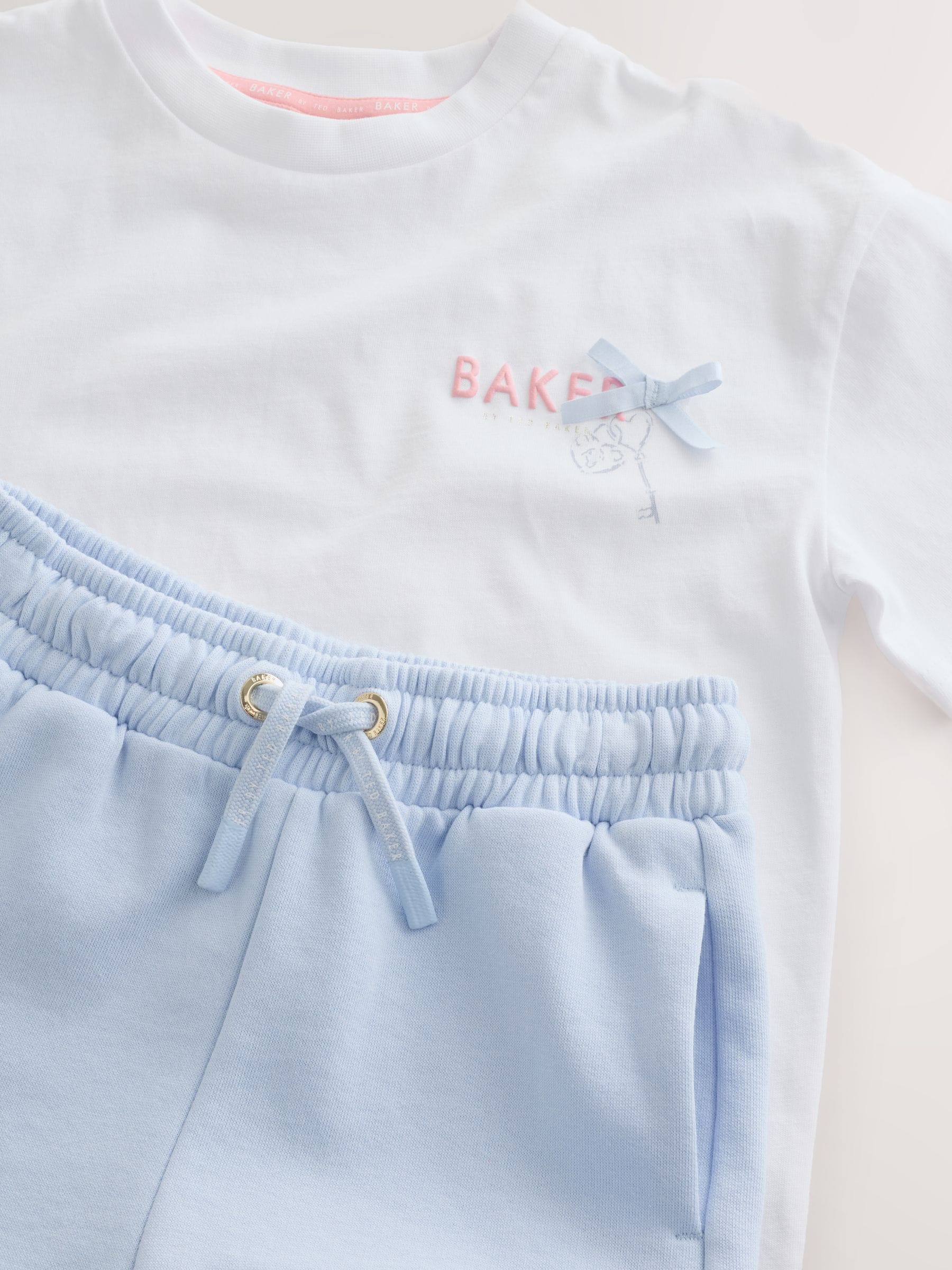 Baker by Ted Baker 2 Piece Oversized Back Graphic T-Shirt & Frill Short Set