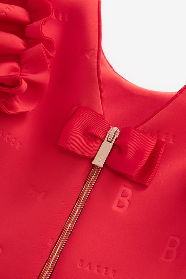 Baker by Ted Baker Frilled Embossed Scuba Dress