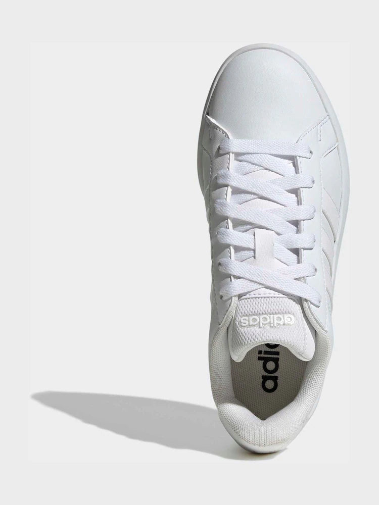 adidas White Grand Court 3.0 Junior Trainers