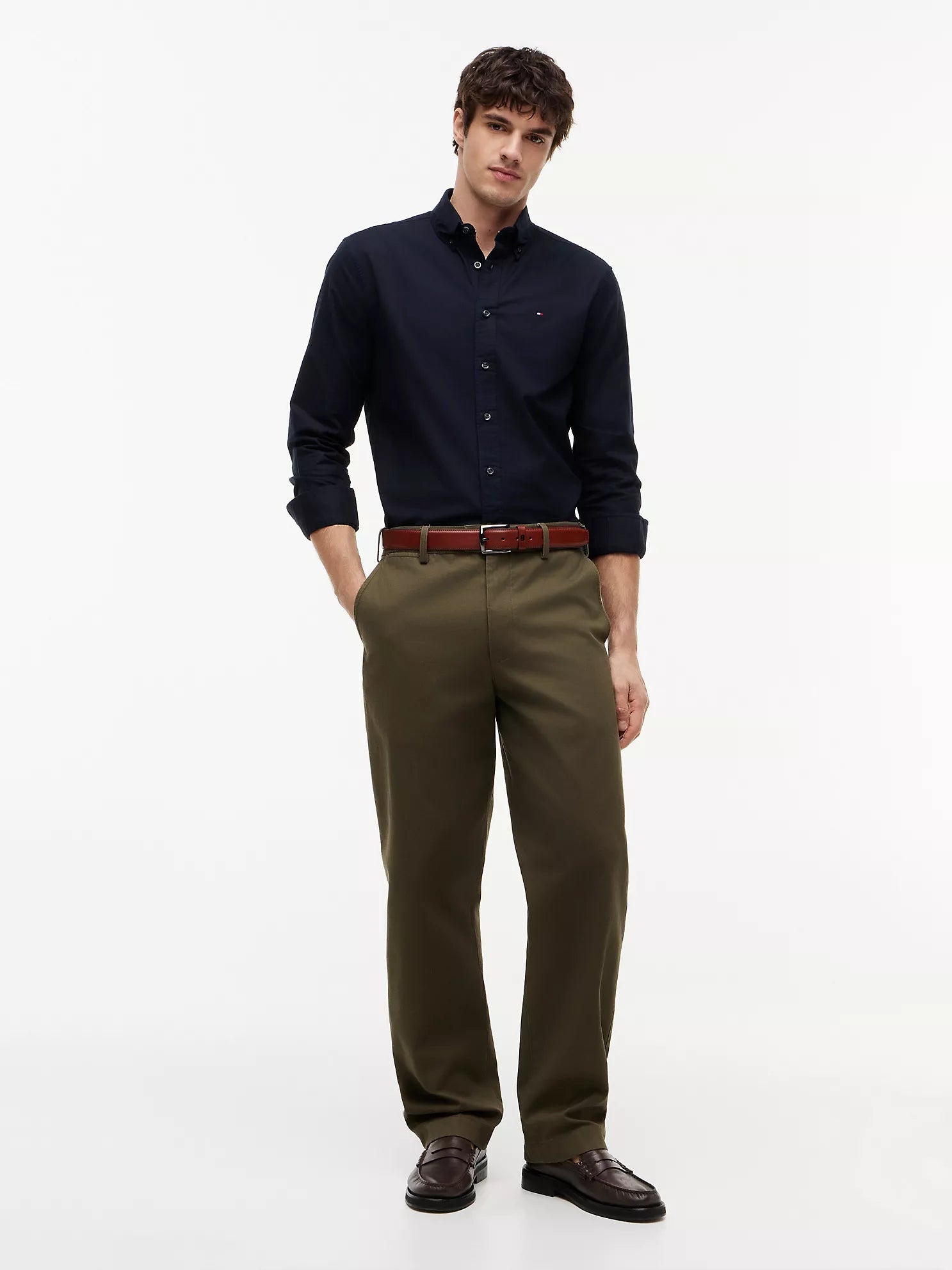Men Regular Fit Stretch Oxford Shirt Tommy Hilfiger