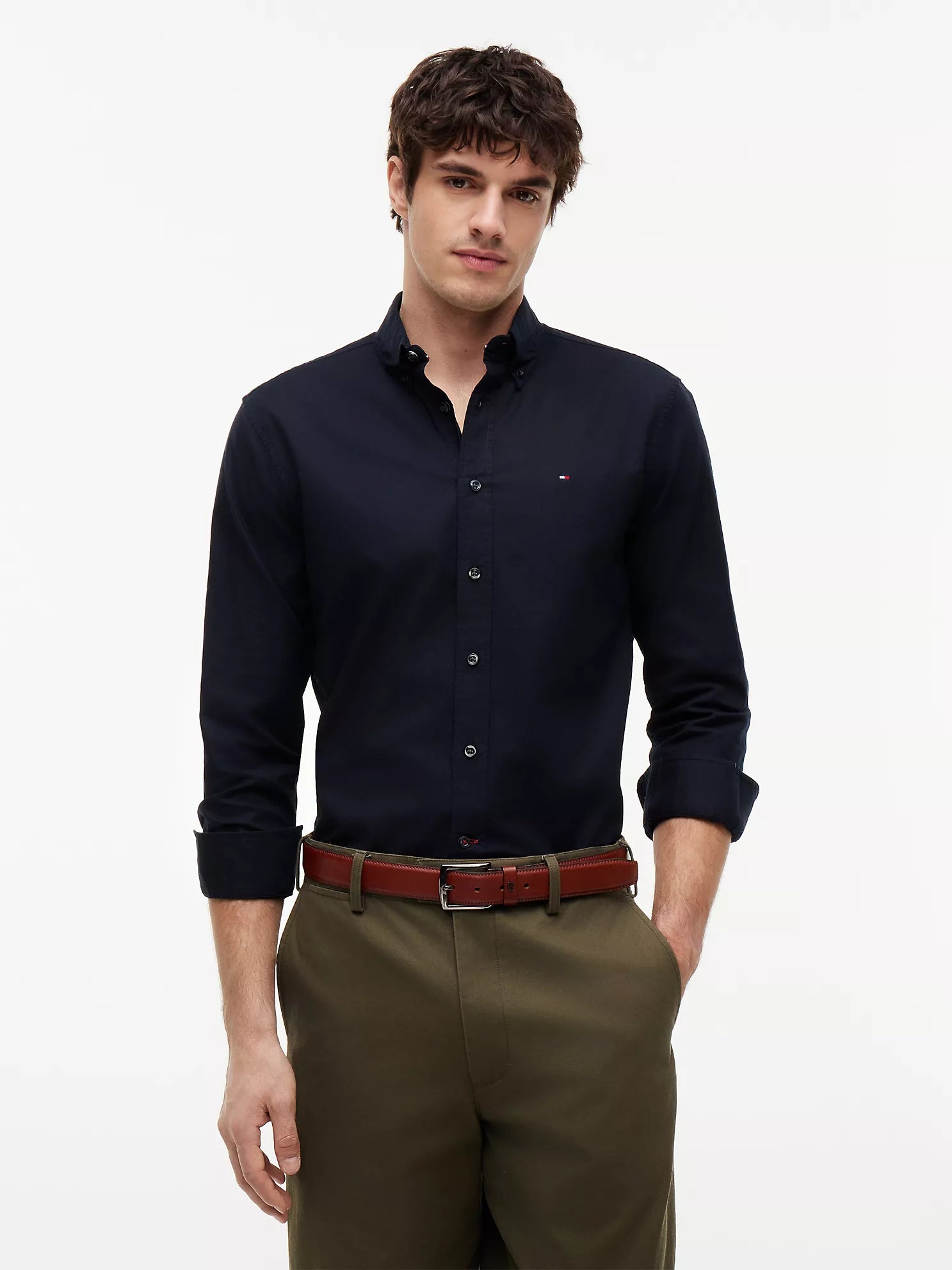 Men Regular Fit Stretch Oxford Shirt Tommy Hilfiger