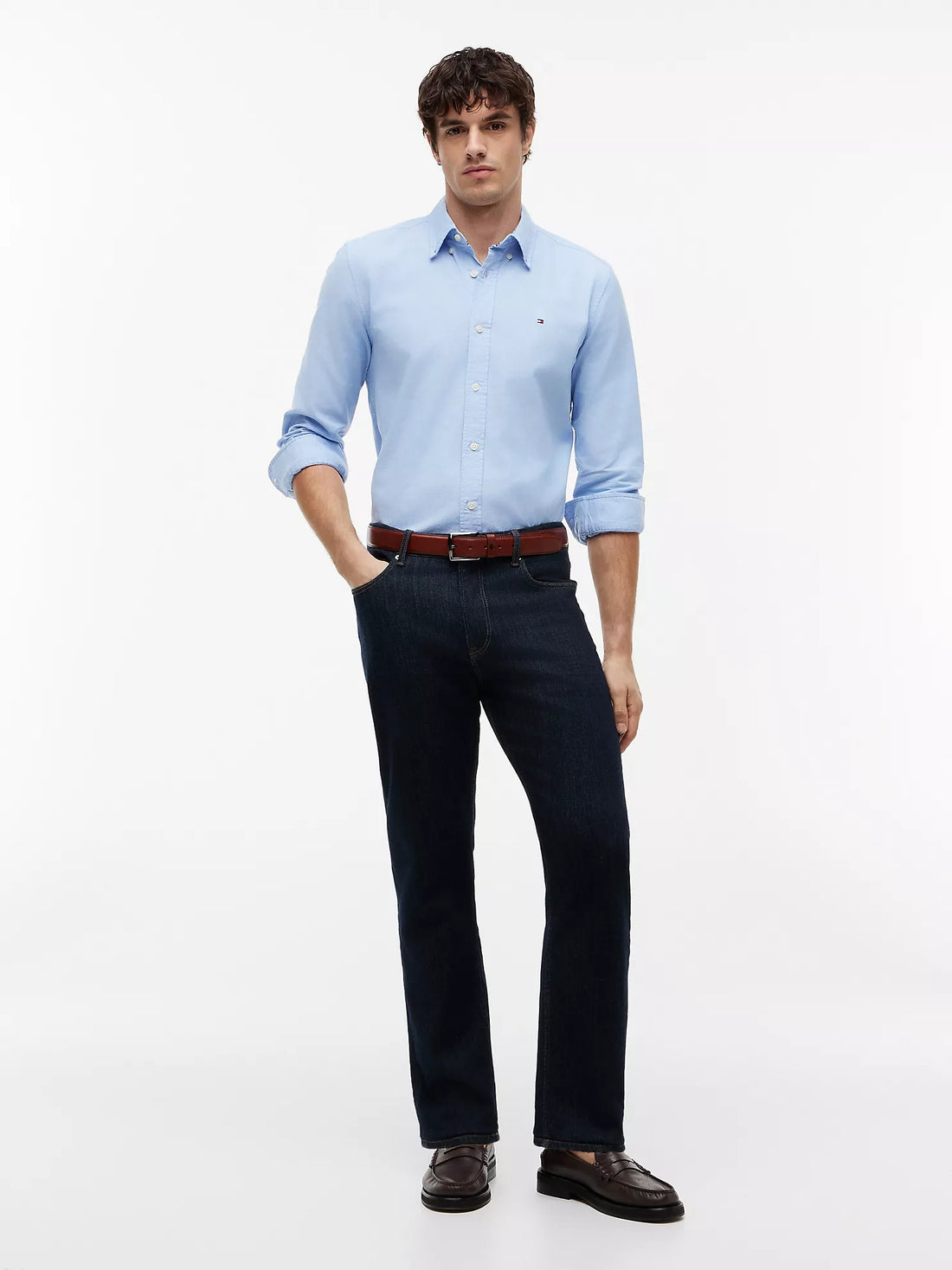 Men Regular Fit Stretch Oxford Shirt Tommy Hilfiger