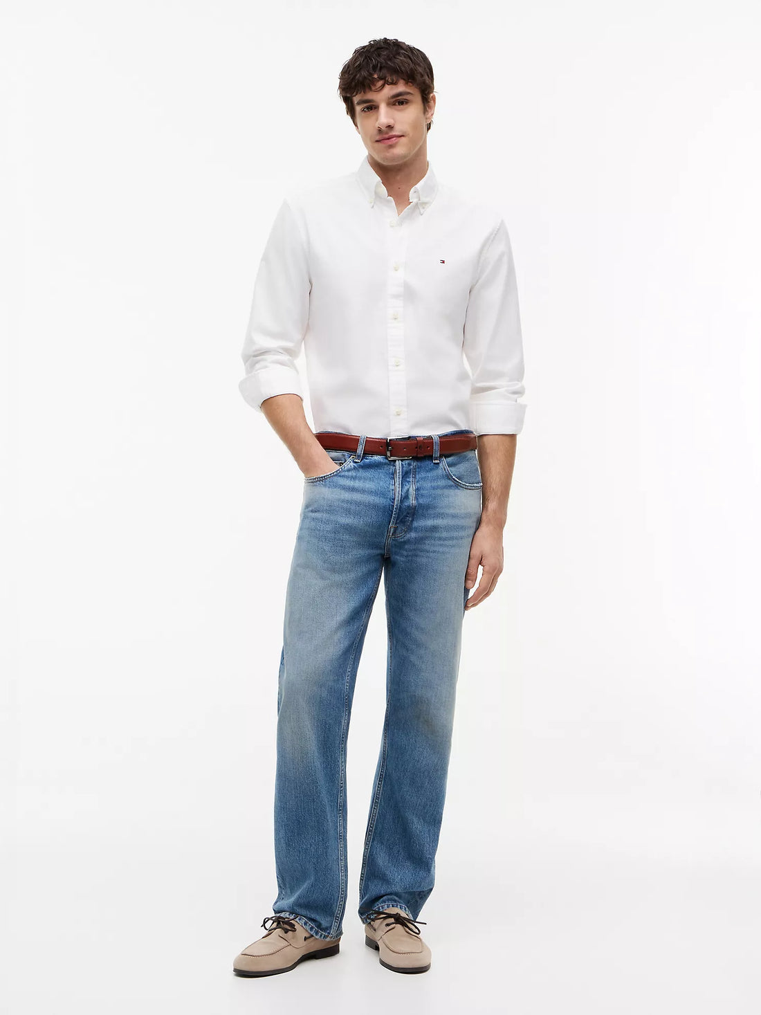 Men Regular Fit Stretch Oxford Shirt Tommy Hilfiger
