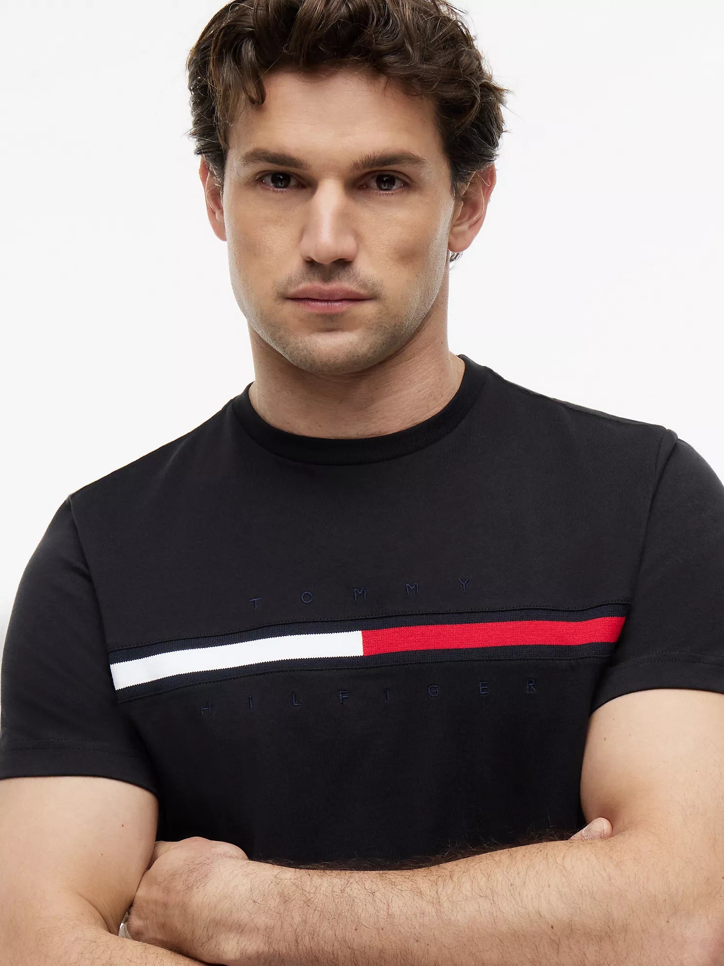 Tommy Hilfiger Embroidered Flag Logo T-Shirt men