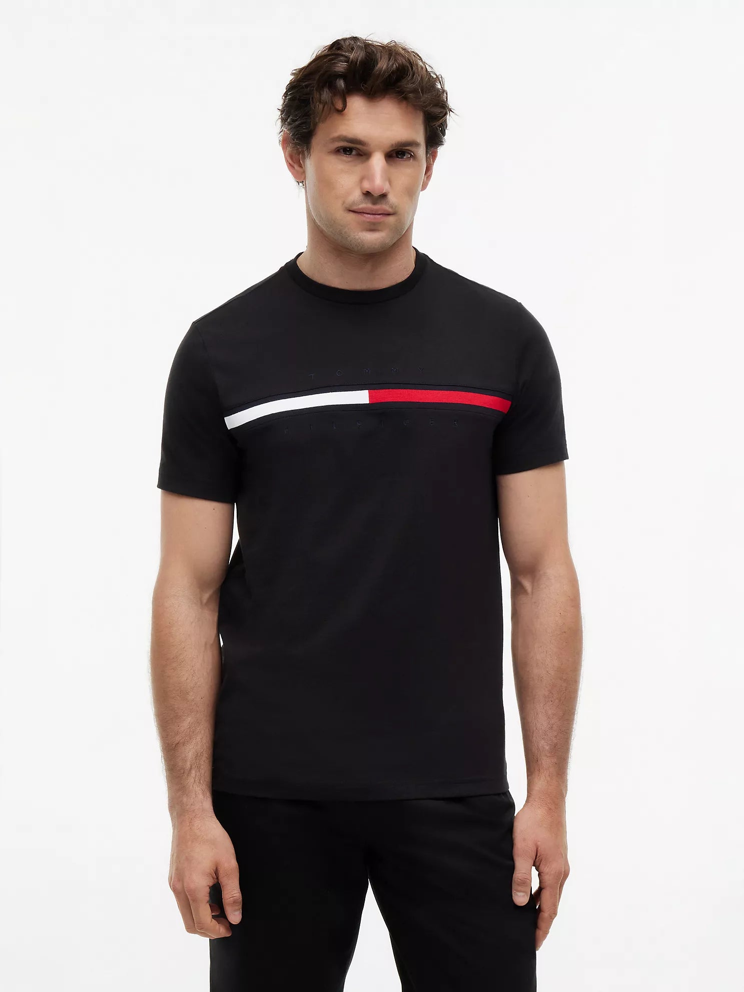 Tommy Hilfiger Embroidered Flag Logo T-Shirt men