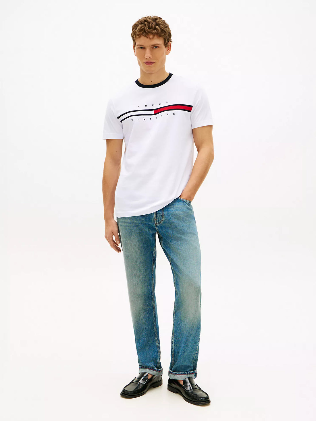 Tommy Hilfiger Embroidered Flag Logo T-Shirt men