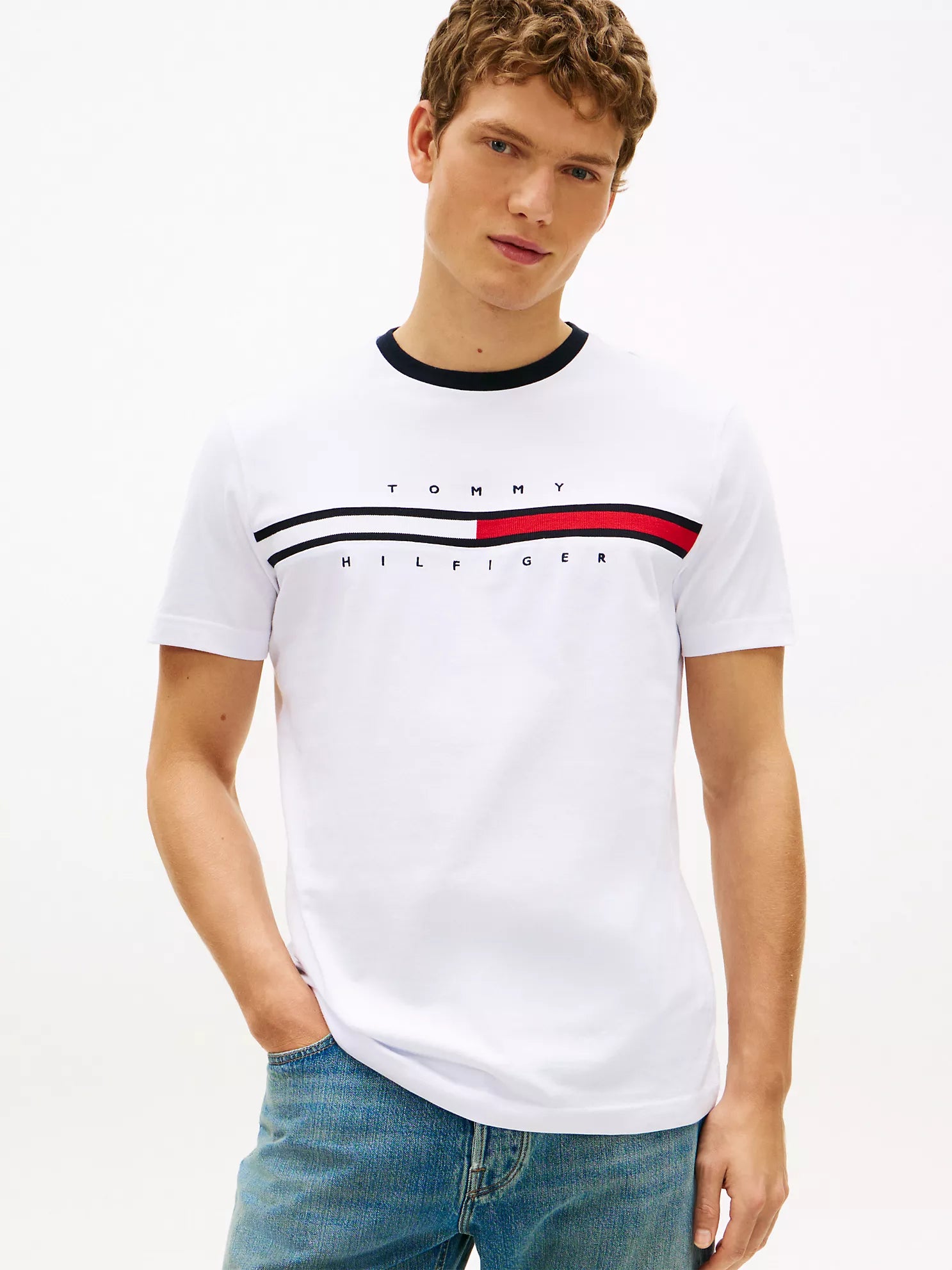 Tommy Hilfiger Embroidered Flag Logo T-Shirt men
