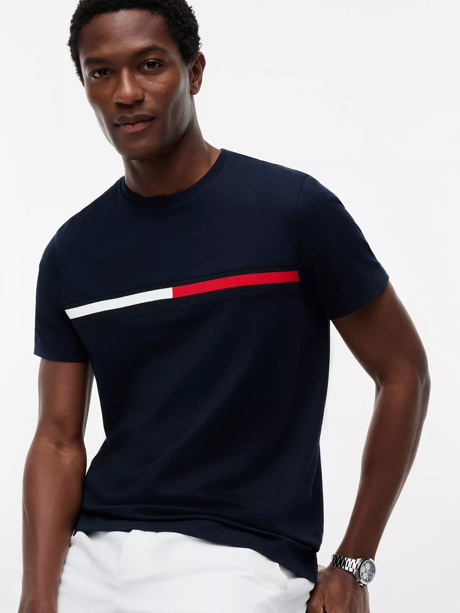 Tommy Hilfiger Embroidered Flag Logo T-Shirt XL