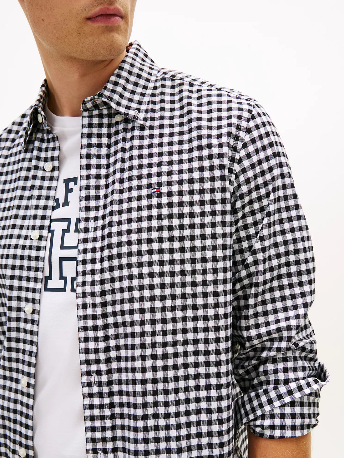 Men Regular Fit Gingham Oxford Shirt Tommy Hilfiger