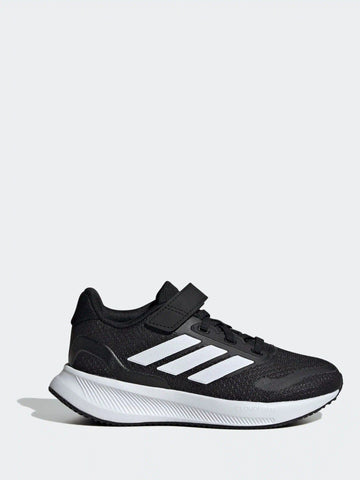 adidas Black/White Runfalcon 5 Elastic Lace Running Kids Trainers