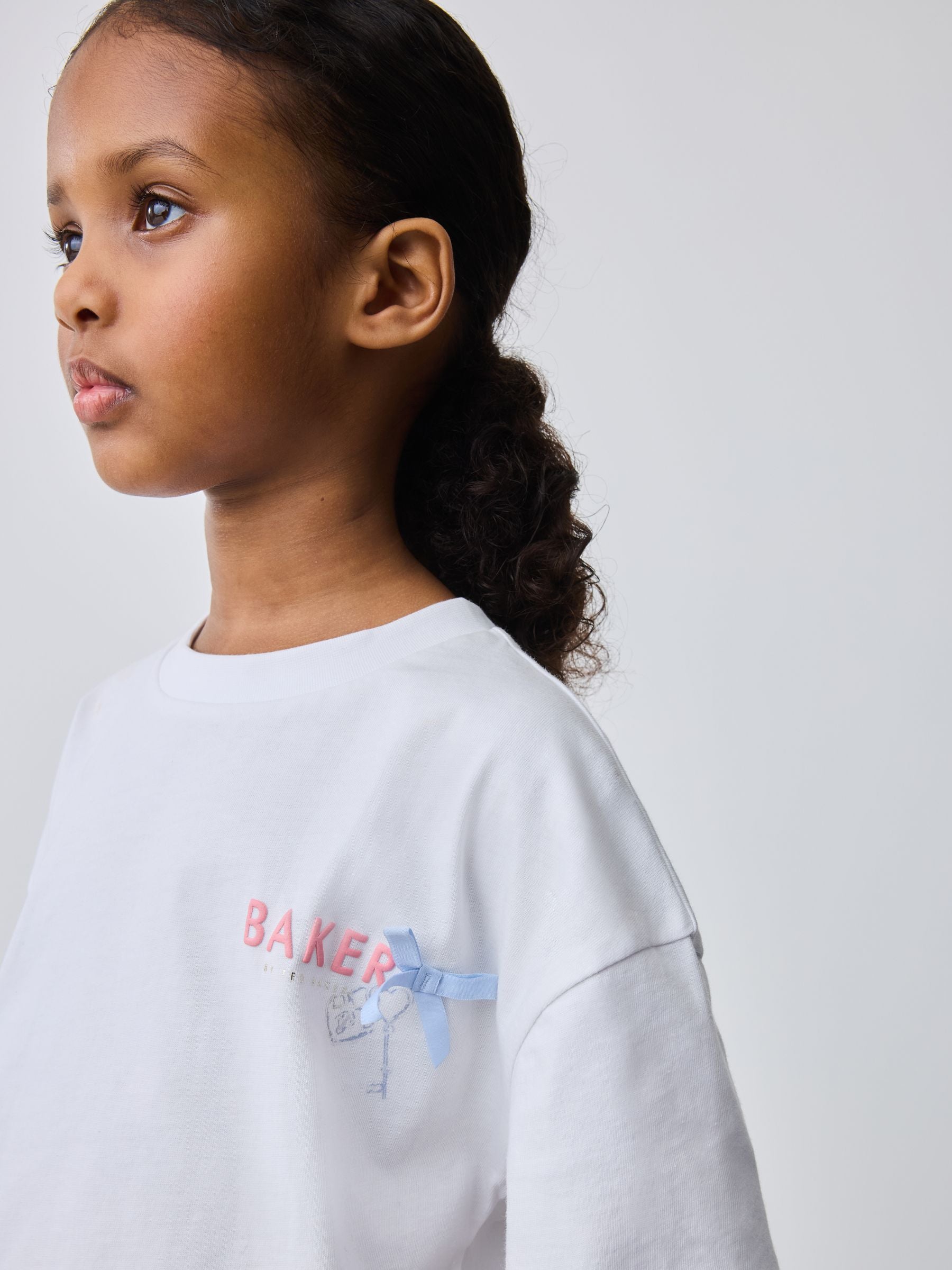 Baker by Ted Baker 2 Piece Oversized Back Graphic T-Shirt & Frill Short Set