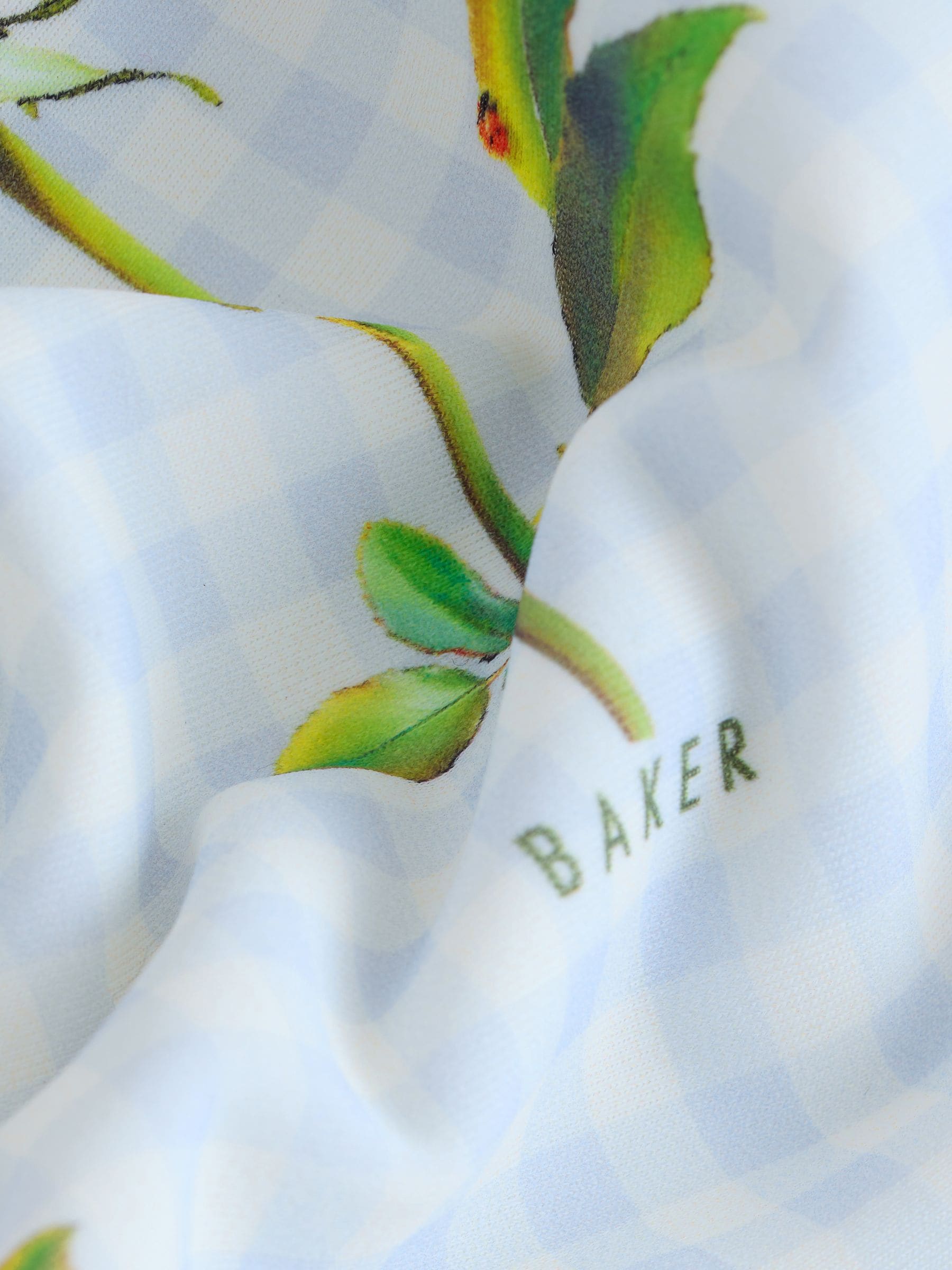 Baker by Ted Baker Gingham Print Puff Sleeve Swimsuit