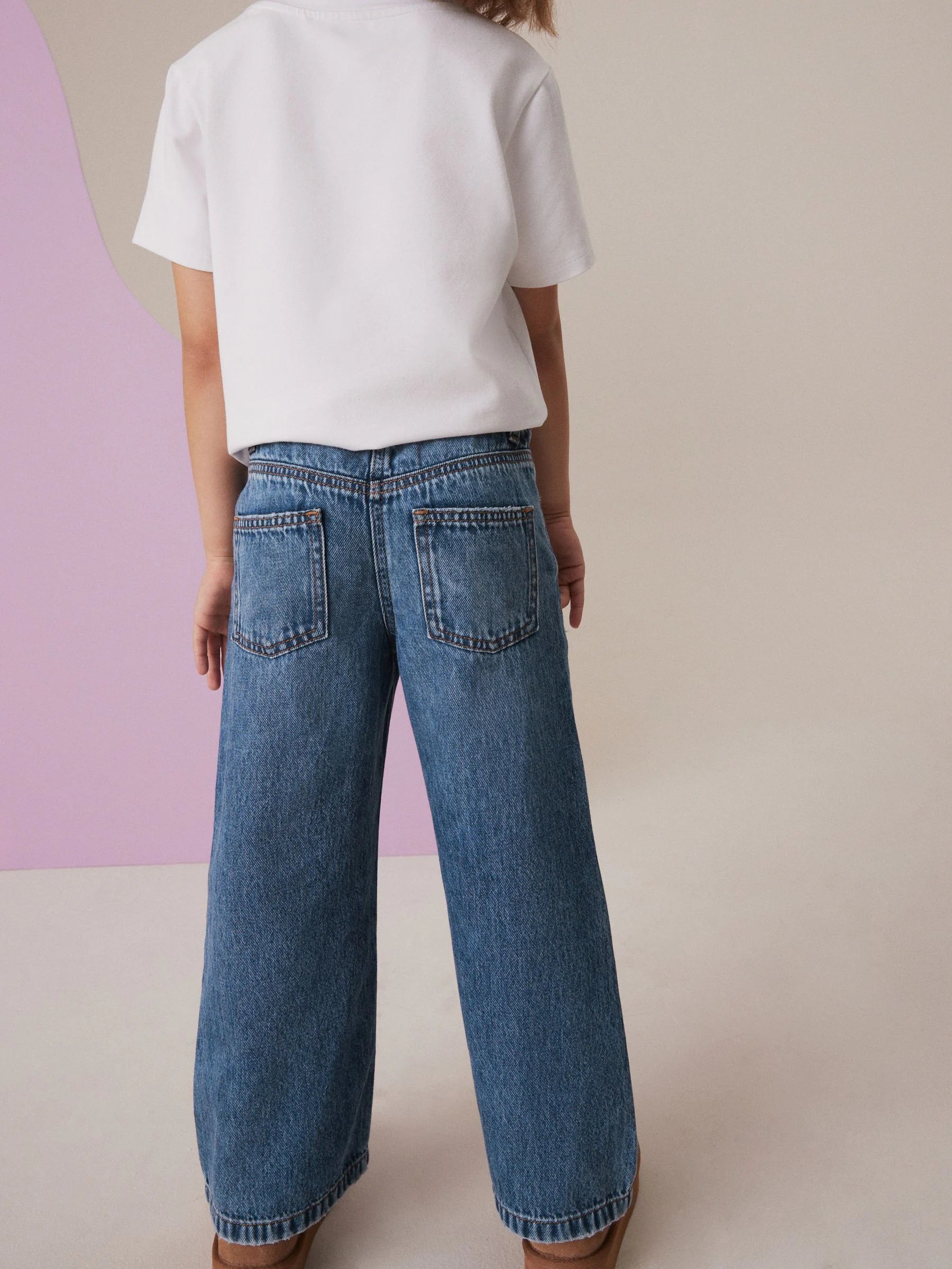 Dark Wash Wide Leg Jeans (3-16yrs)