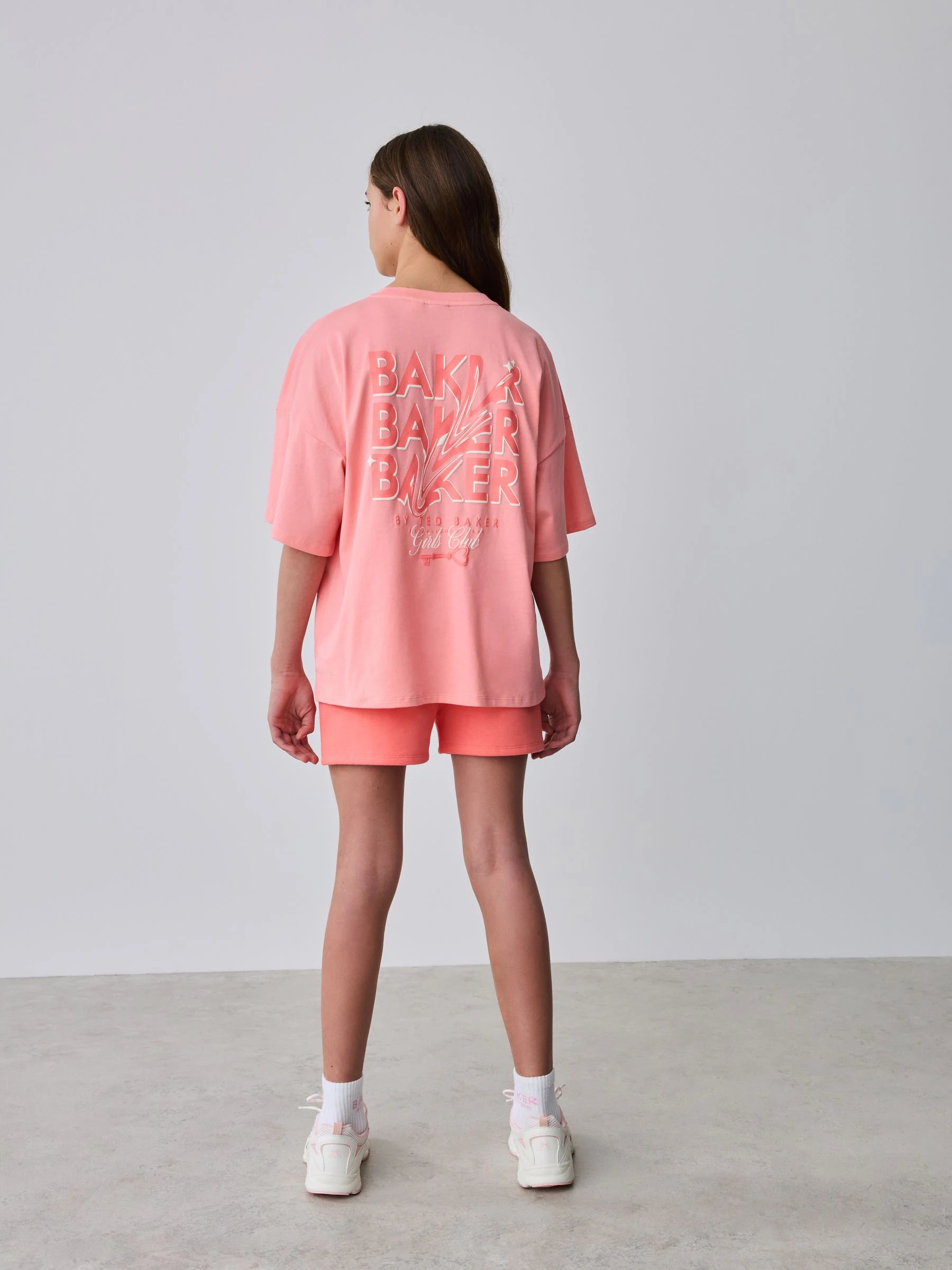 Baker by Ted Baker 2 Piece Oversized Tonal Graphic T-Shirt & Shorts Set
