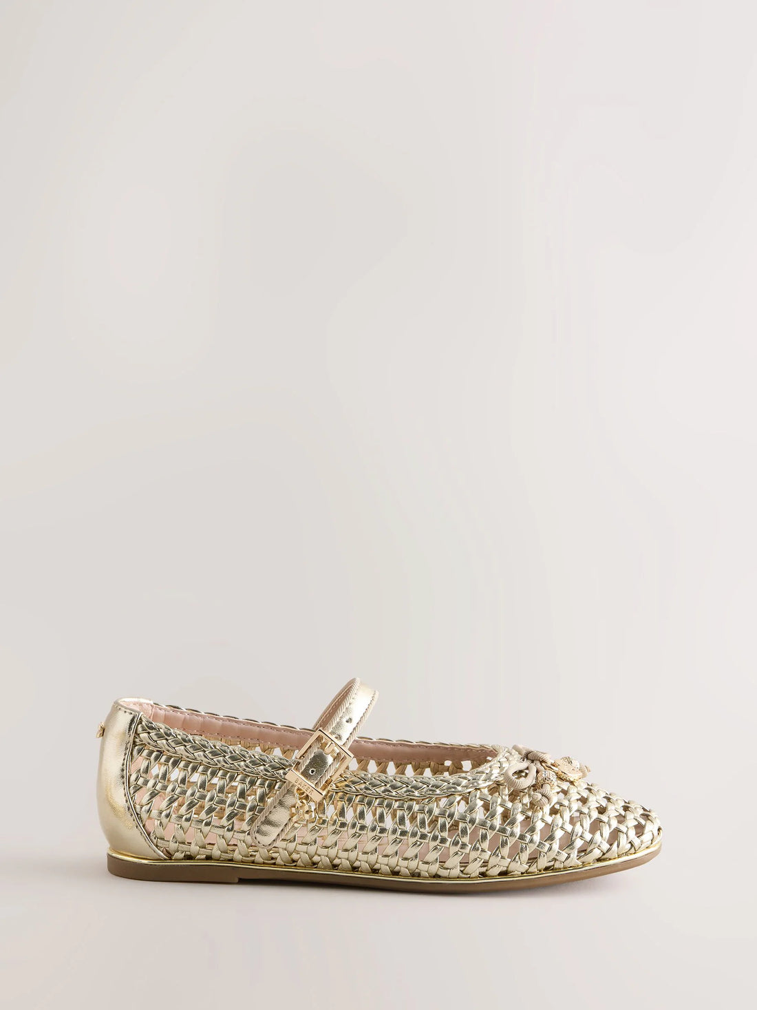 Baker by Ted Baker Woven Gold Mary Jane Shoes