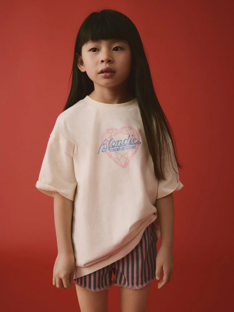 Blondie Ecru White Graphic Print T-Shirt (3-16yrs)