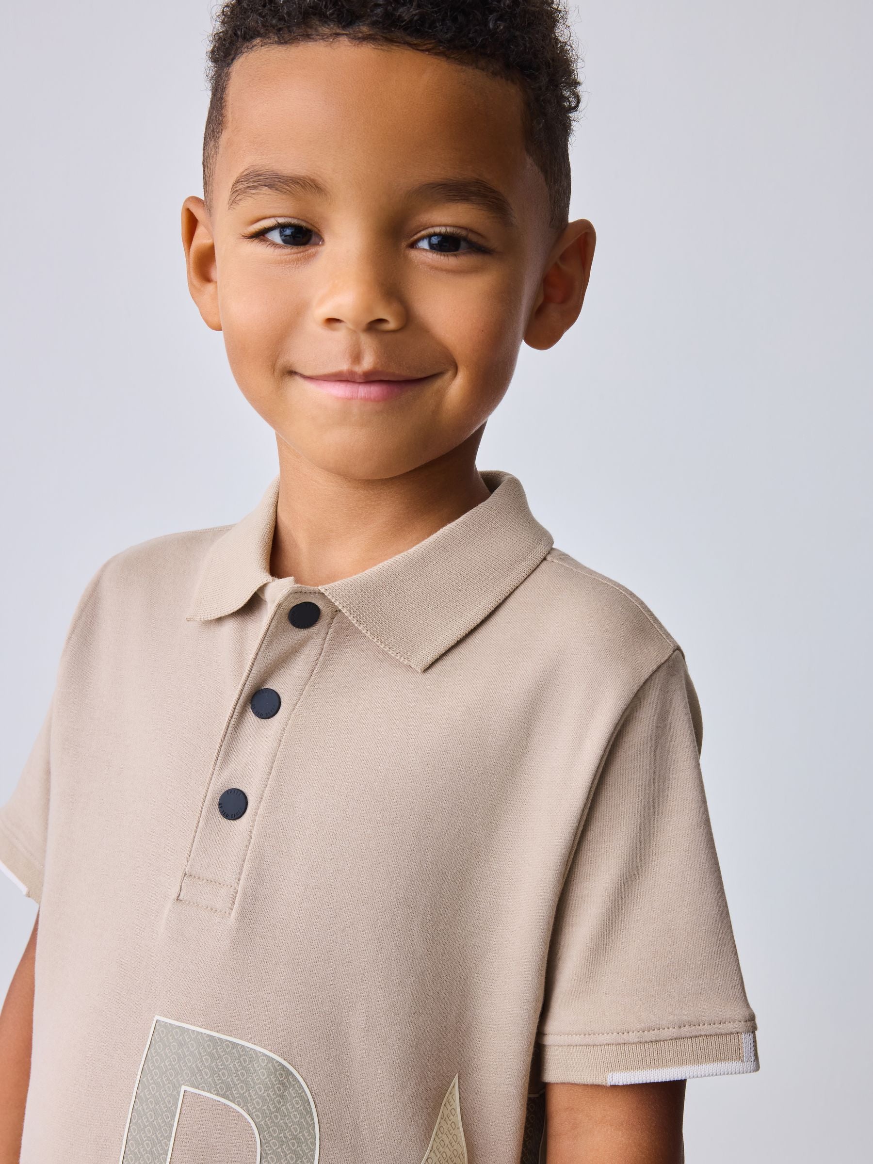 Baker by Ted Baker Stone Graphic Polo Shirt and Shorts Set