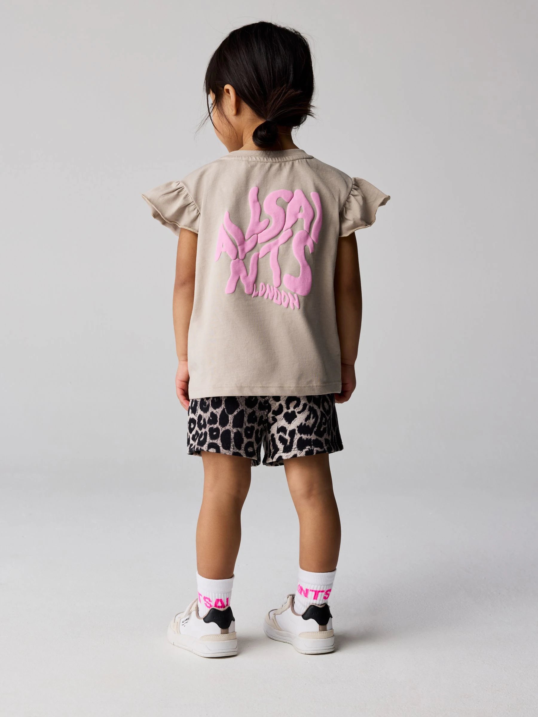 smALLSAINTS Leopard Orlando Frill T-Shirt and Sweat Short Younger Set