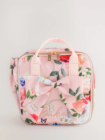 Baker by Ted Baker Pink Back to School Childrens Floral Bow Lunch Bag