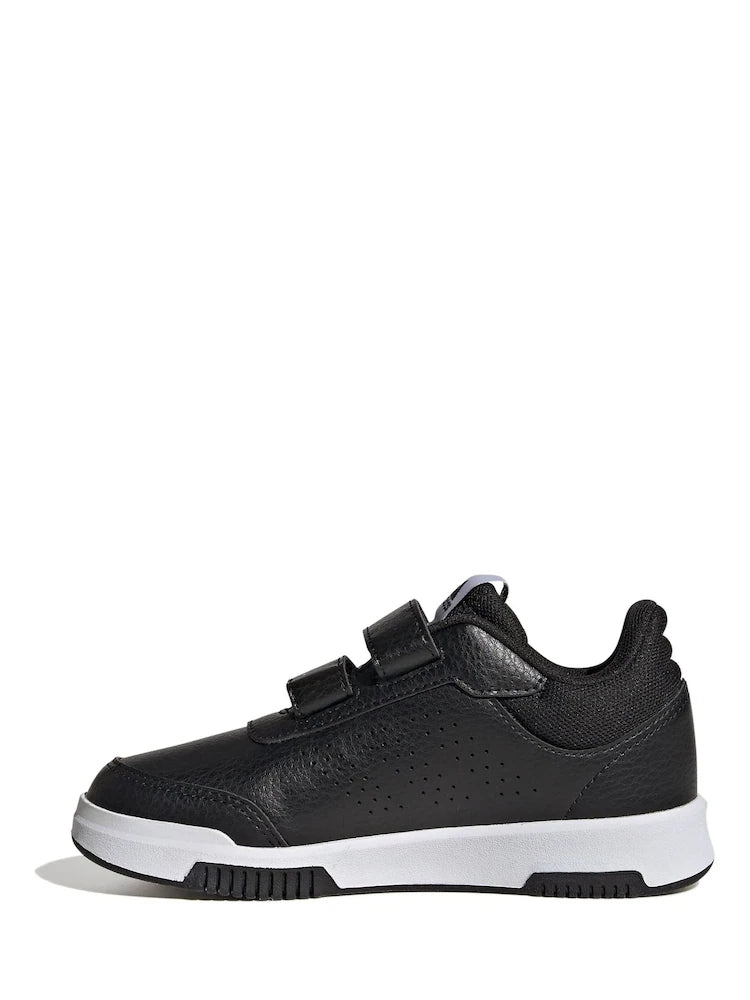 adidas Black/White Hook and Loop Tensaur Kids Trainers