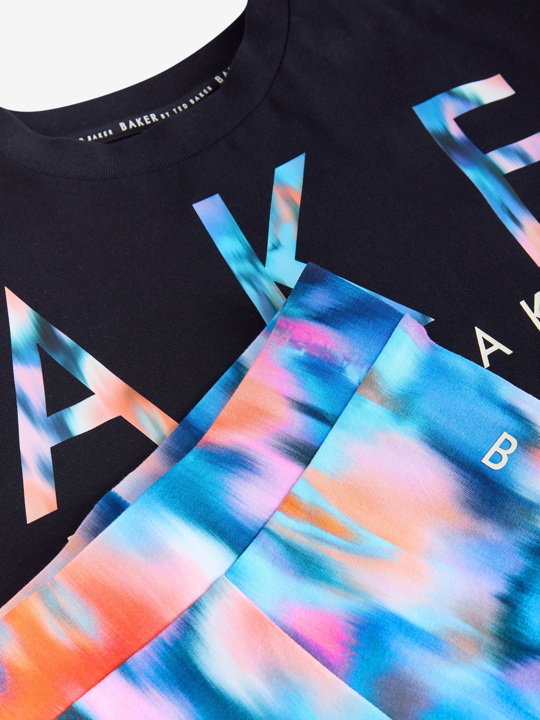 Baker by Ted Baker 2 Piece Graphic Oversized T-Shirt and Cycling Shorts Set