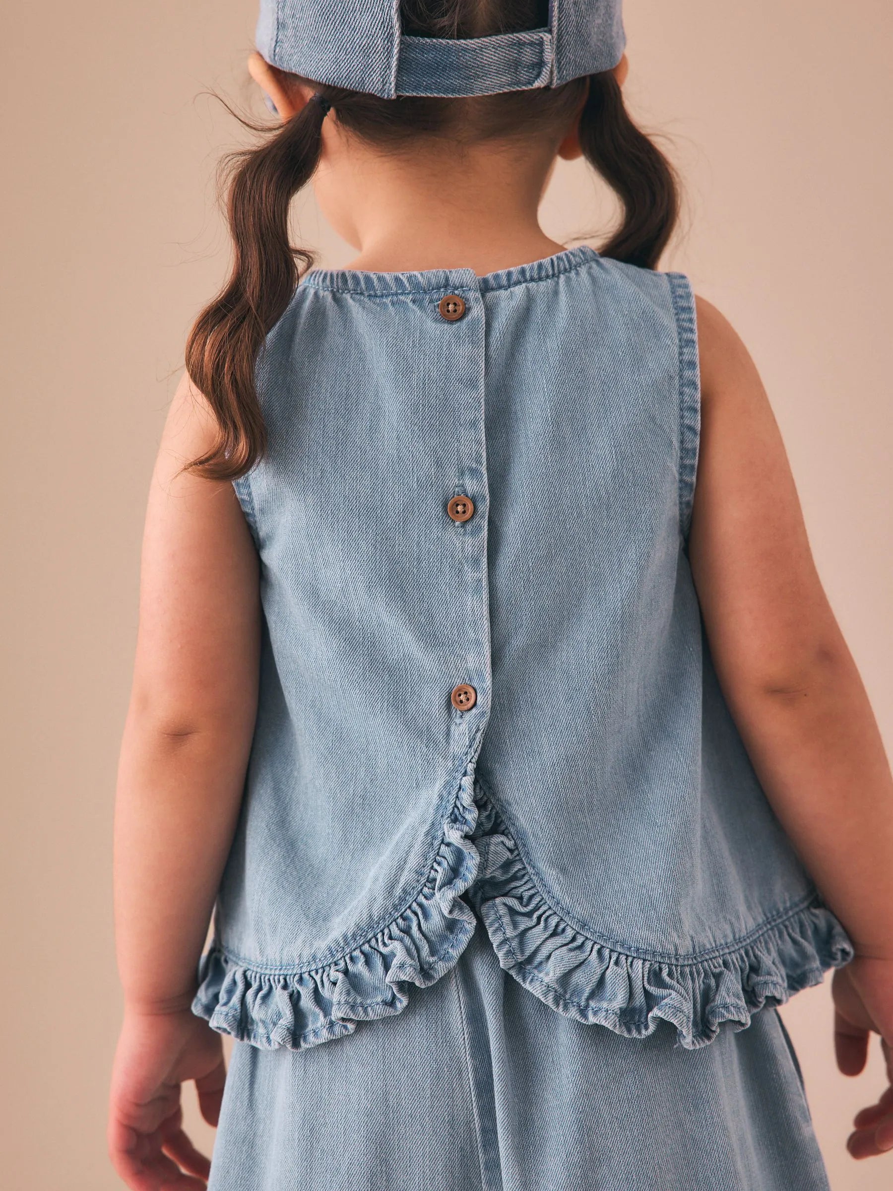 Fruit Embroidered Denim Top & Trousers Set (3mths-7yrs)