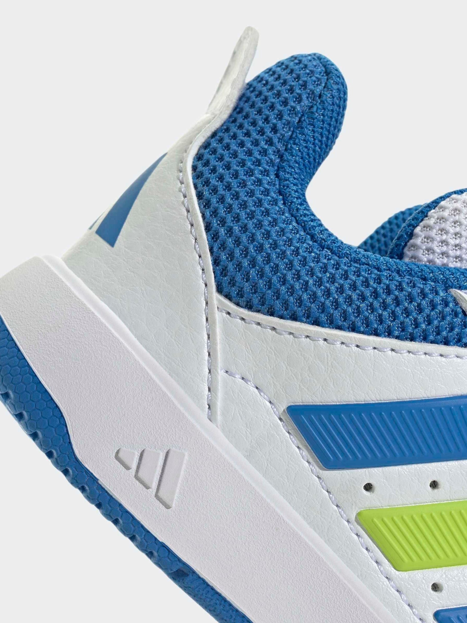 adidas White/Blue Hook and Loop Tensaur Sport 3.0 Infant Trainers