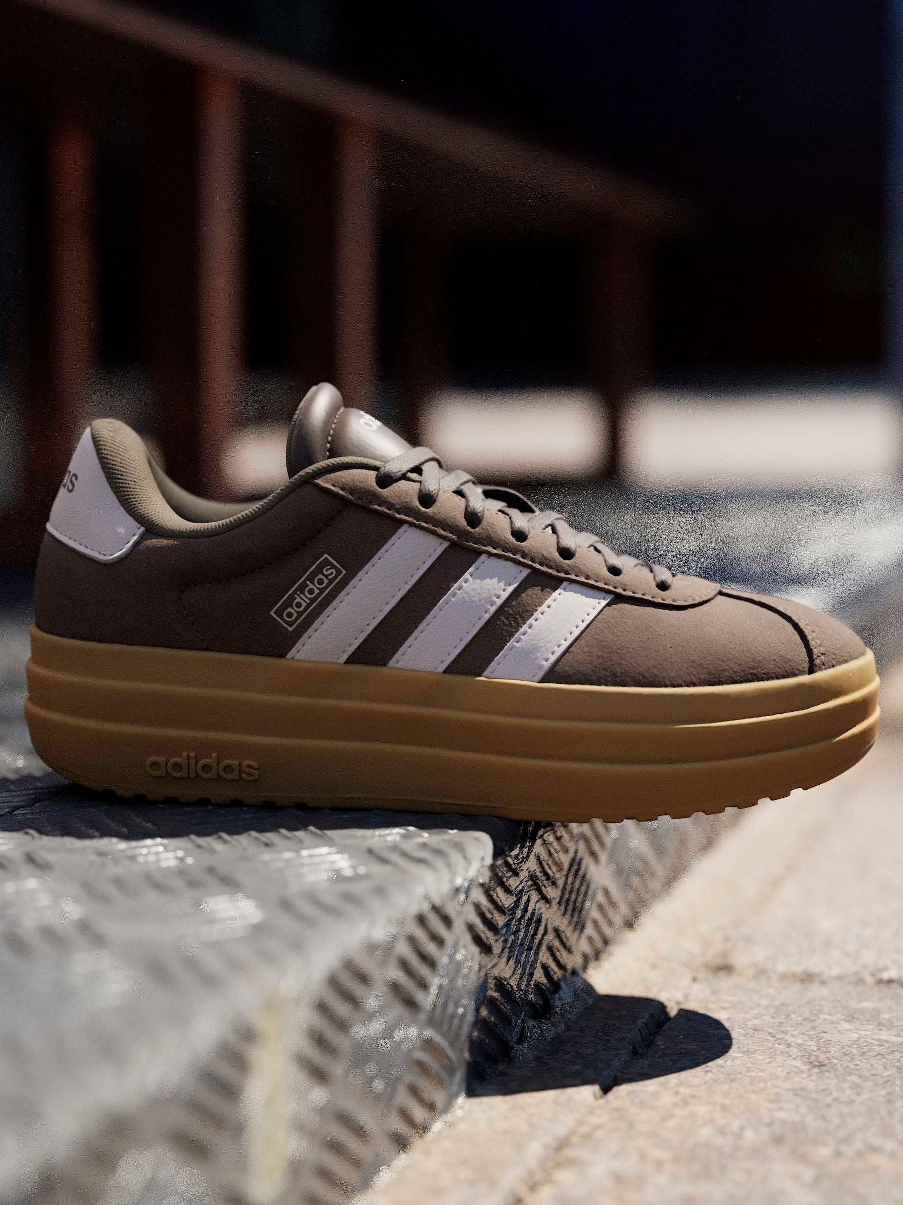 adidas Brown/Pink VL Court Bold Trainers