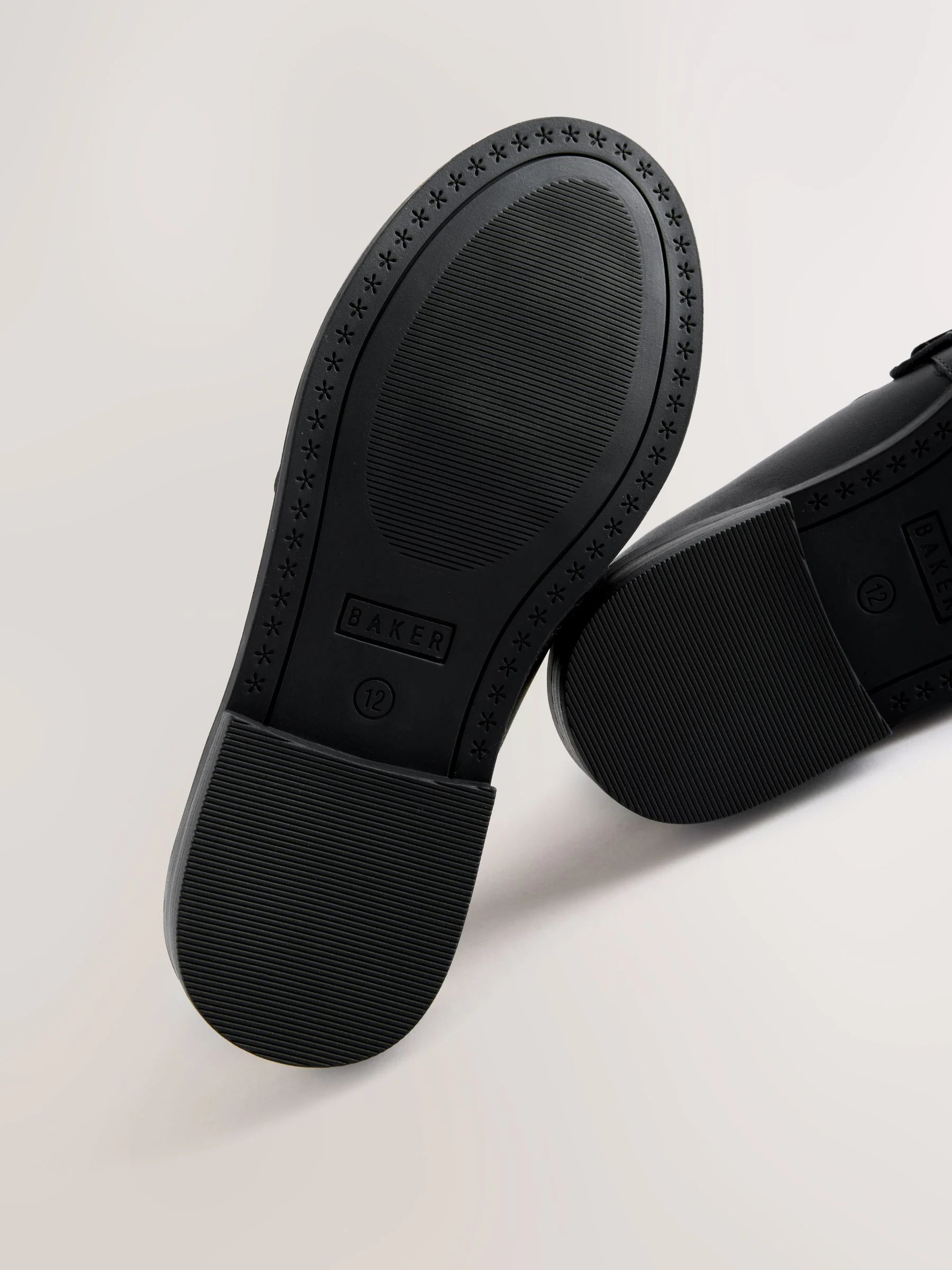 Baker by Ted Baker Back to School Slim Bow Black Loafers