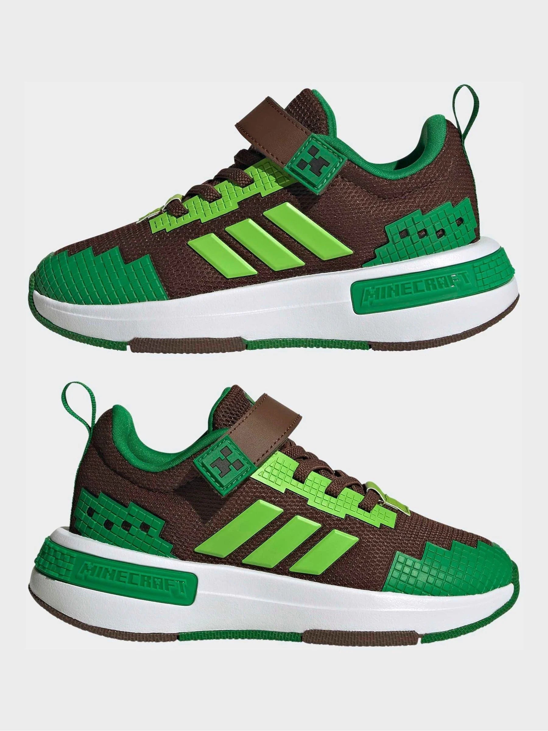 adidas Brown Minecraft Pro Elastic Lace Kids Trainers