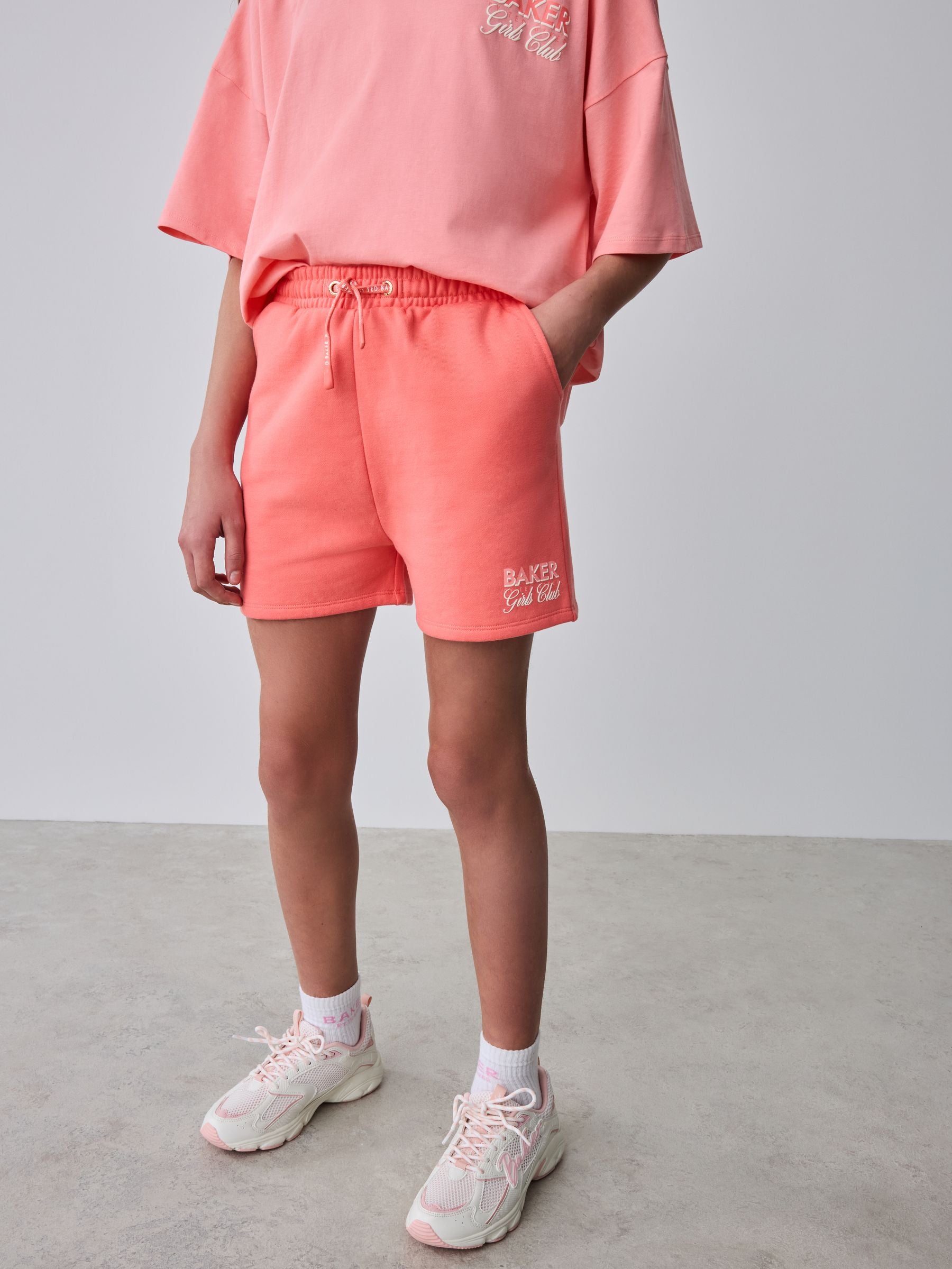 Baker by Ted Baker 2 Piece Oversized Tonal Graphic T-Shirt & Shorts Set