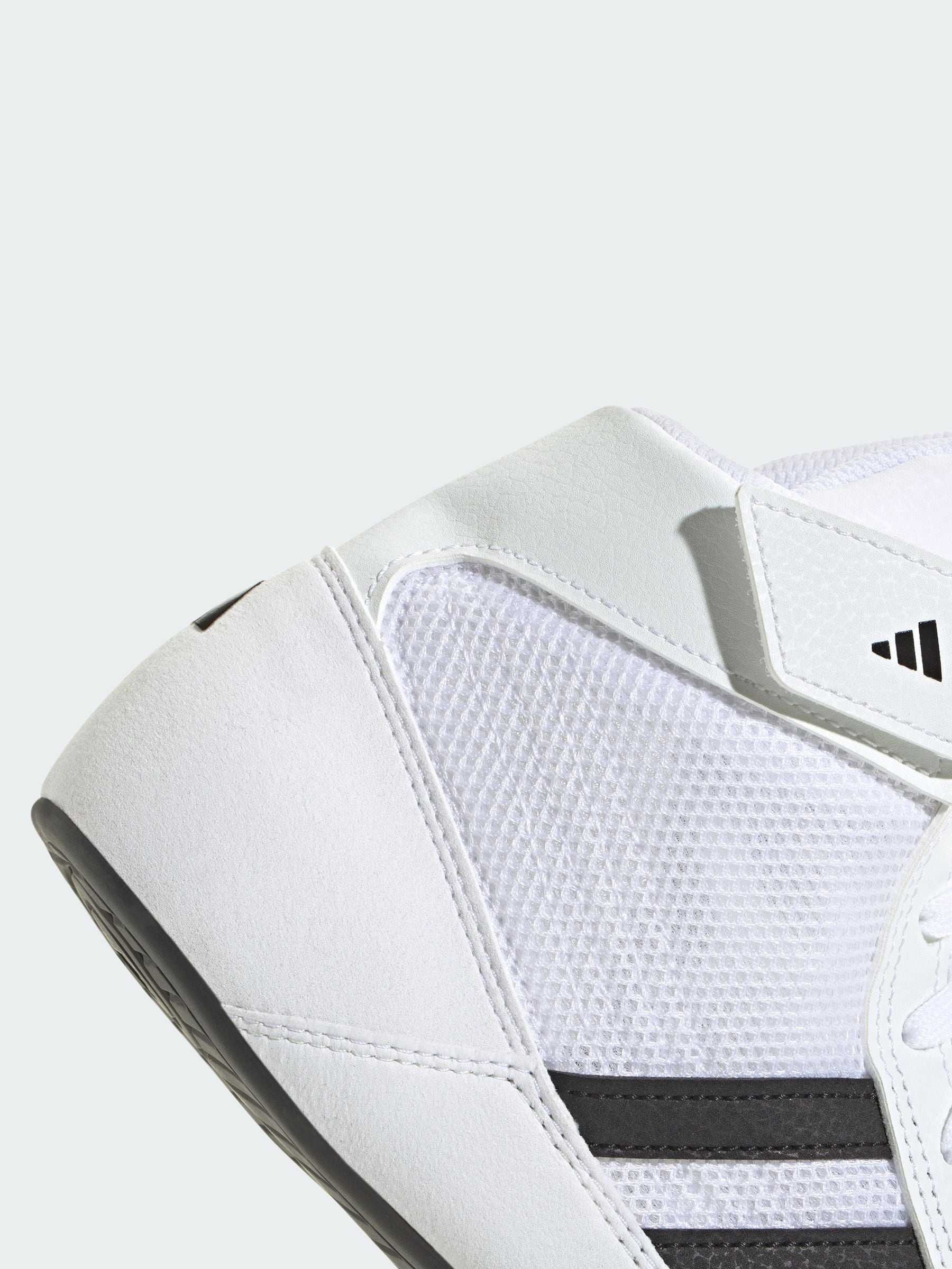 adidas White/Black Hook and Loop Tensaur Sport 3.0 Junior Trainers