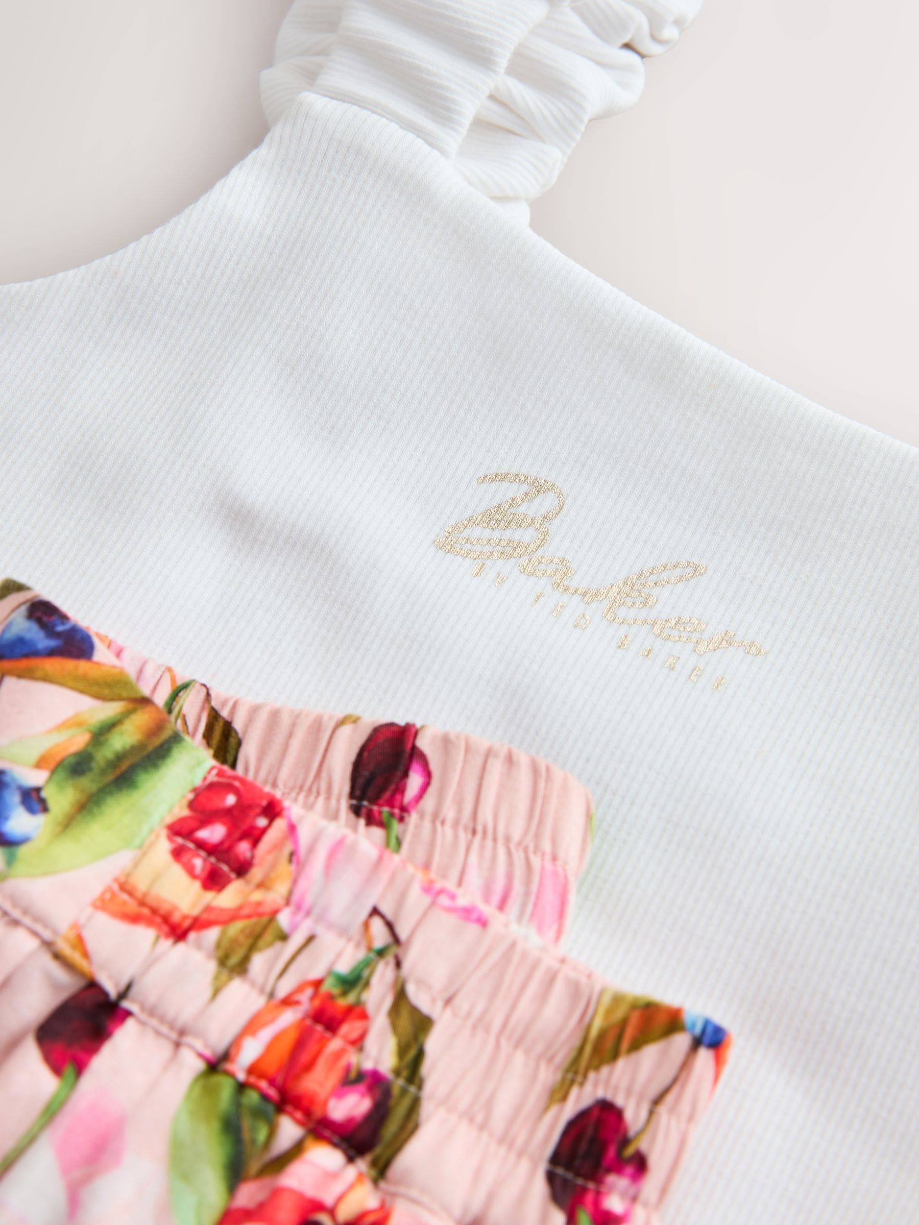 Baker by Ted Baker Multi Ruched Cropped Top & Fruit Short 2 Piece Set