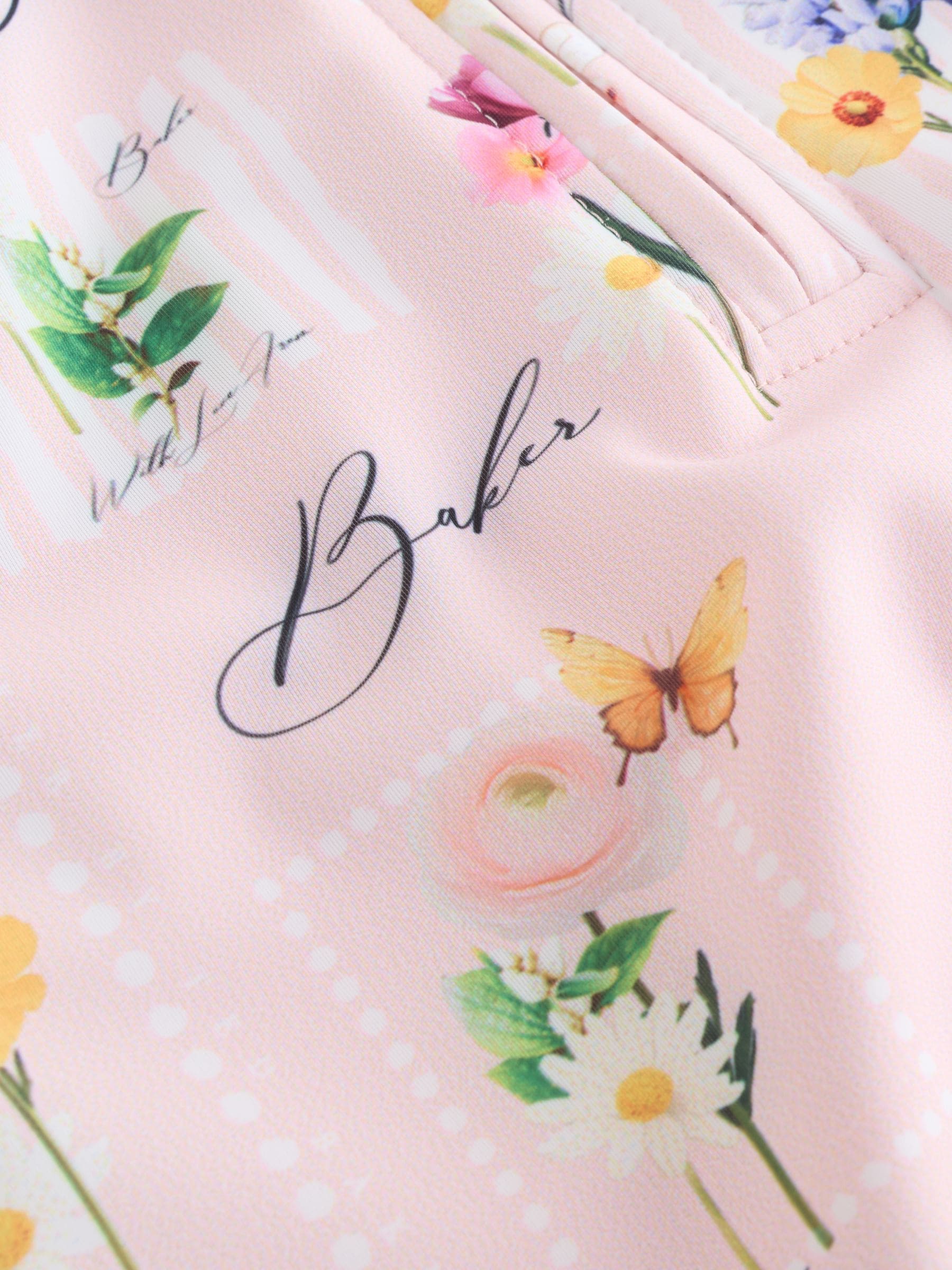 Baker by Ted Baker Floral All-In-One Swimsuit & Hat Set