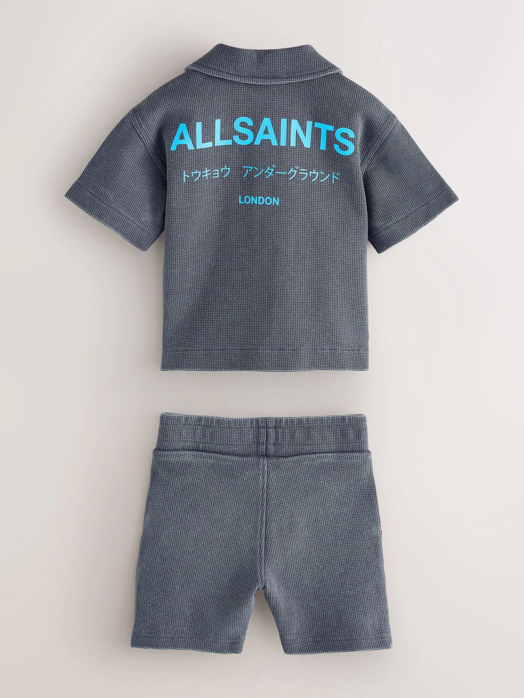 smALLSAINTS Washed Black Underground Waffle Shirt and Short Younger Set