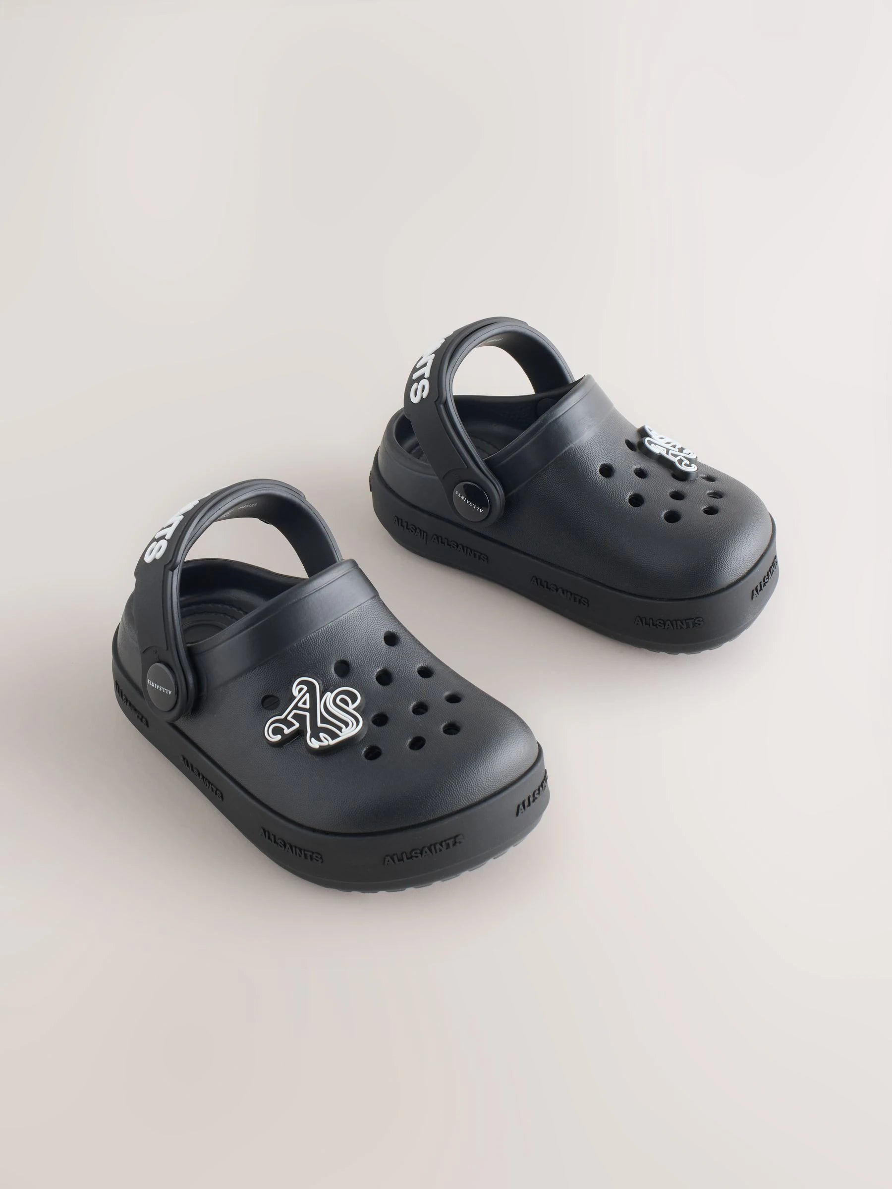 smallSAINTS Black Clog Sandals