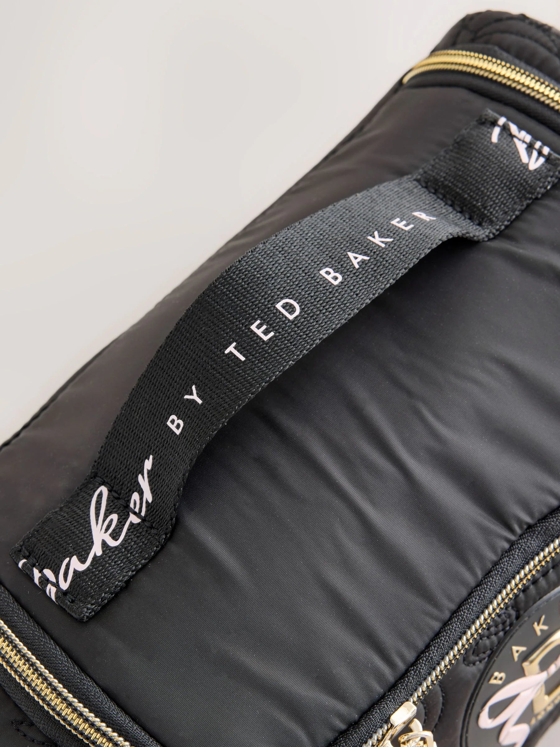 Baker by Ted Baker Black Back to School Childrens Quilted Bow Lunch Bag