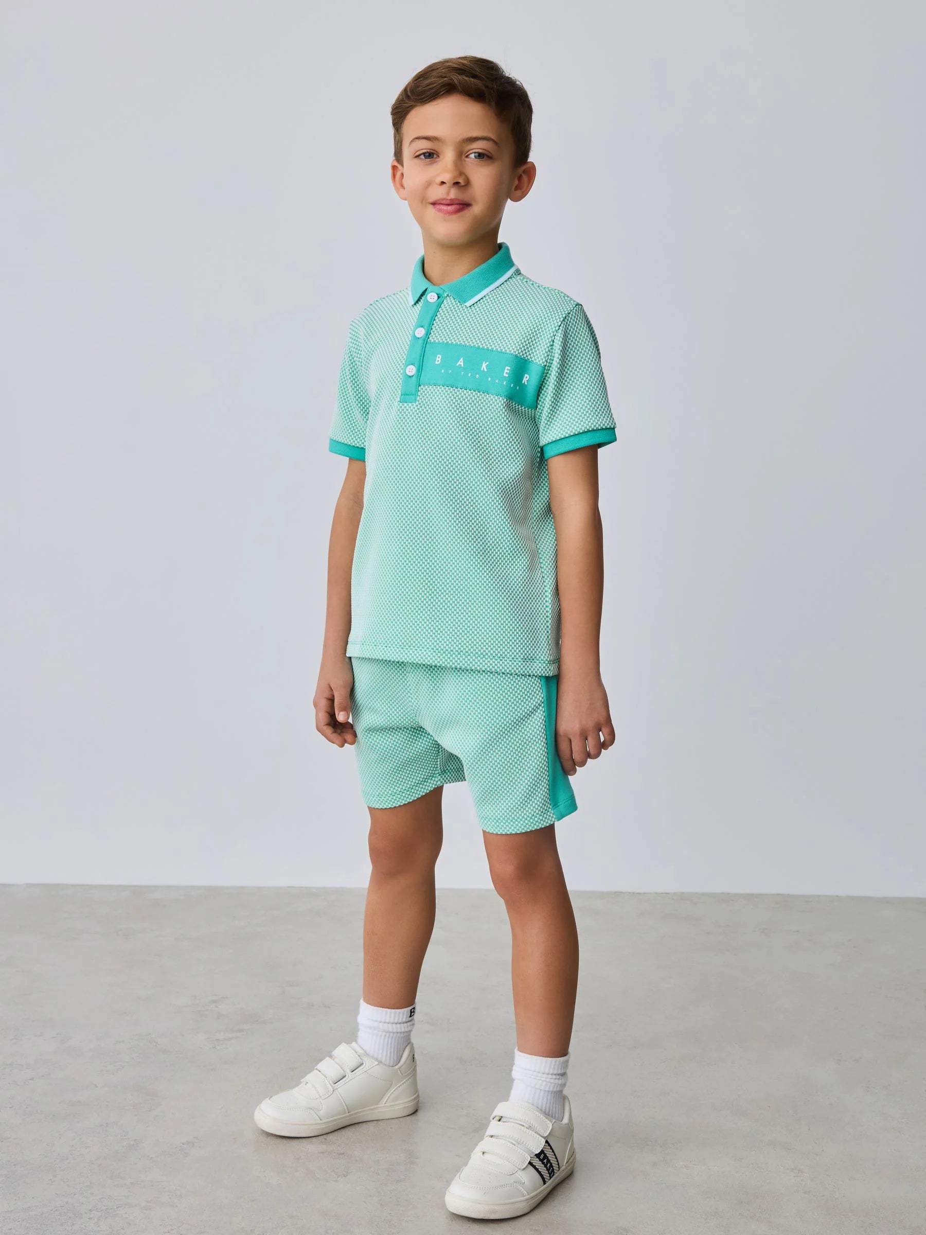 Baker by Ted Baker Textured Polo Shirt and Shorts Set