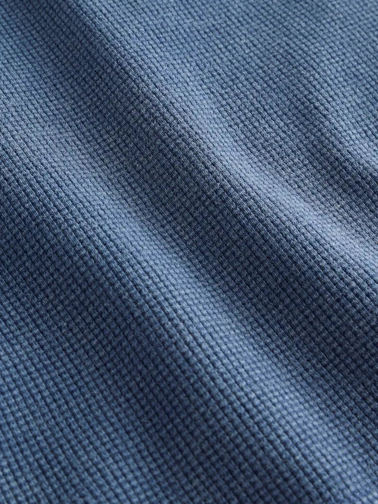 smALLSAINTS Blue Tierra Waffle Polo Shirt and Shorts Set