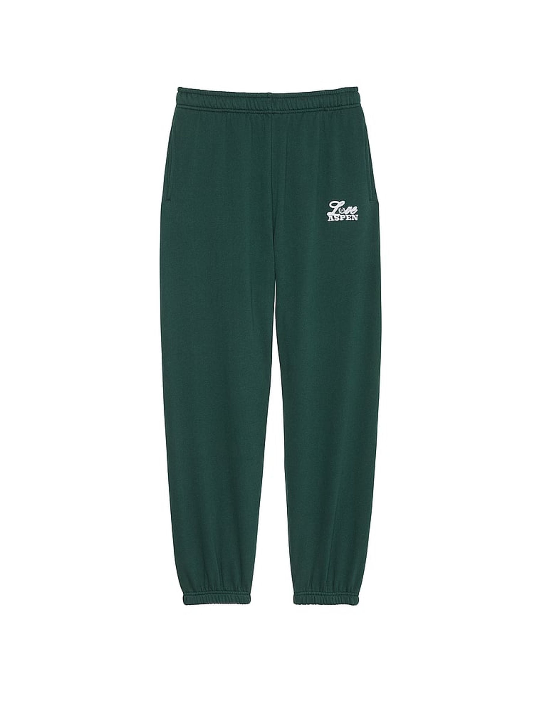 Deep Forest Green Aspen Cuffed Fleece Joggers