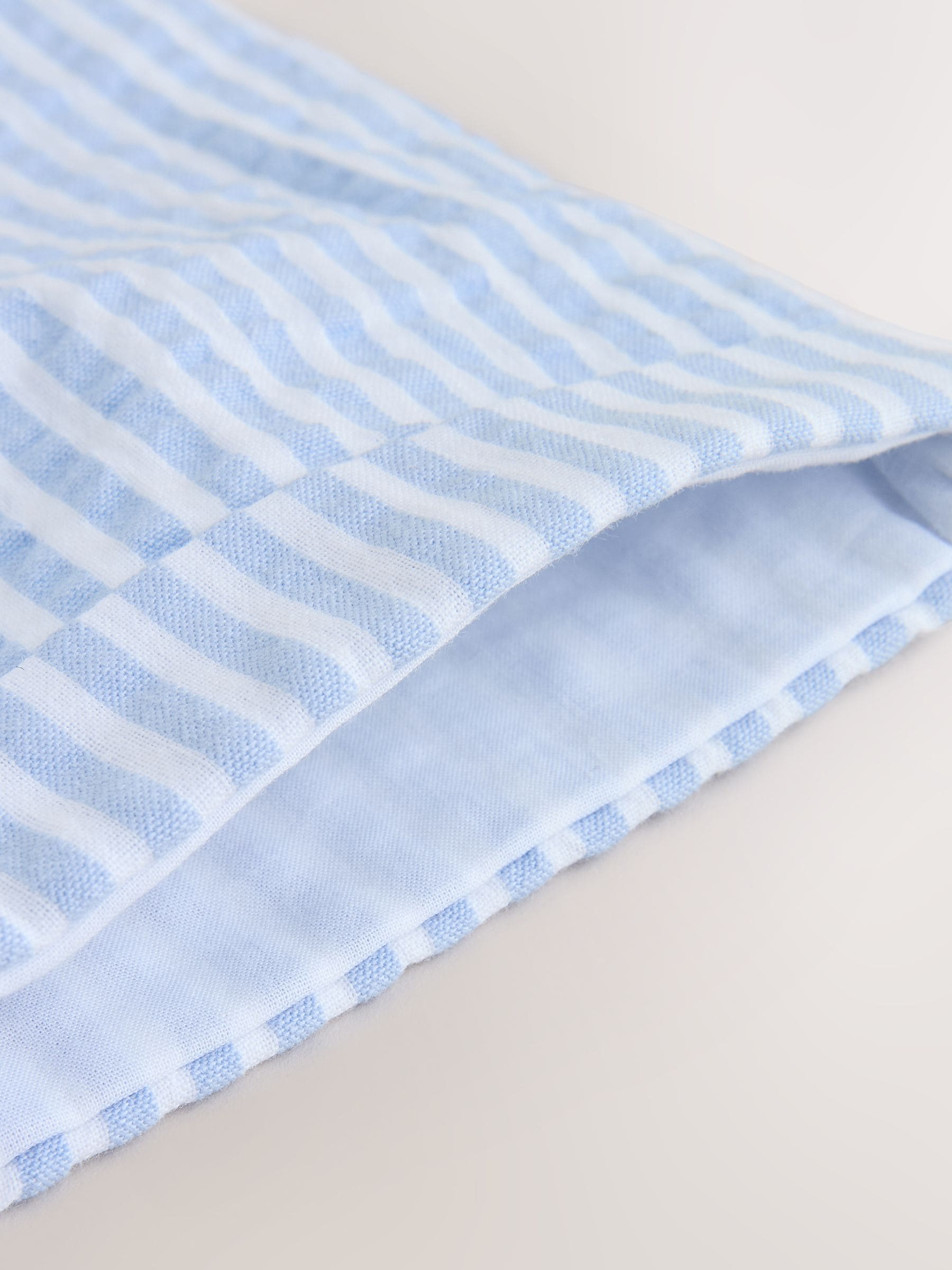 Blue Stripe Woven Dungaree and Bodysuit Baby Set (0mths-2yrs)