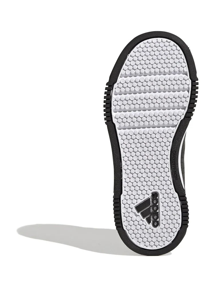 adidas Black/White Hook and Loop Tensaur Kids Trainers