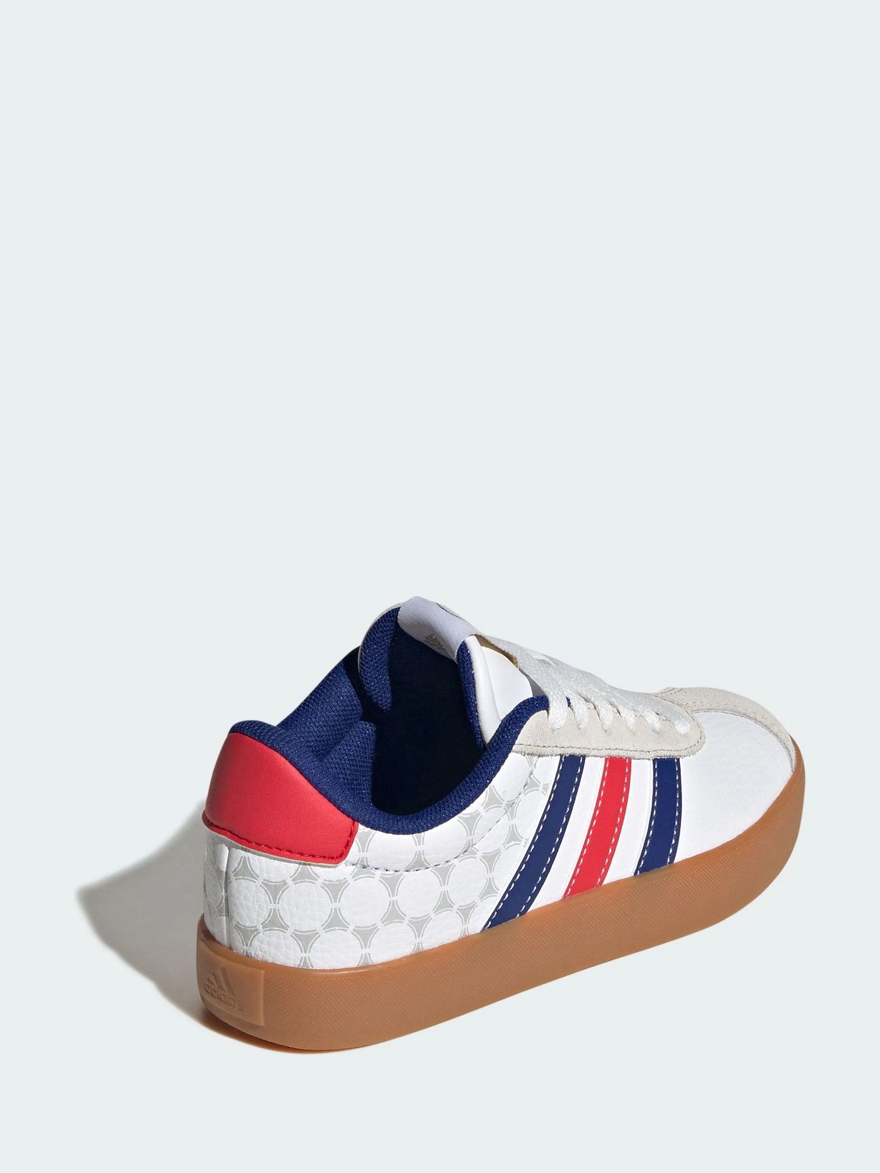 adidas White/Navy VL Court 3.0 Junior Trainers