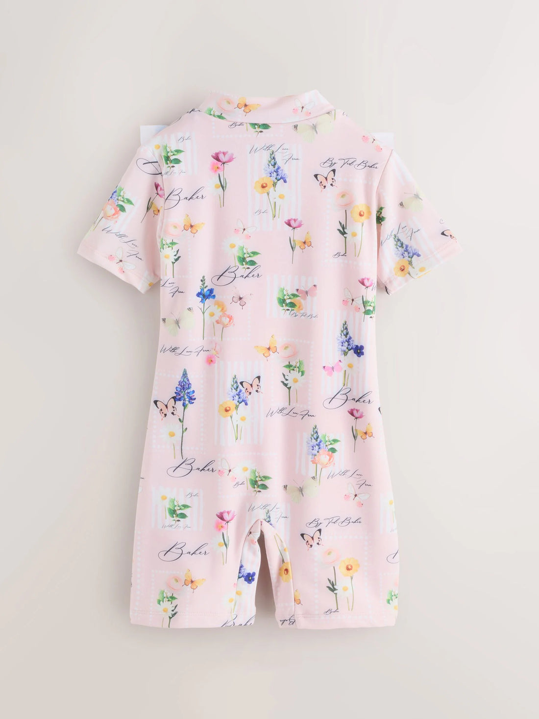 Baker by Ted Baker Floral All-In-One Swimsuit & Hat Set