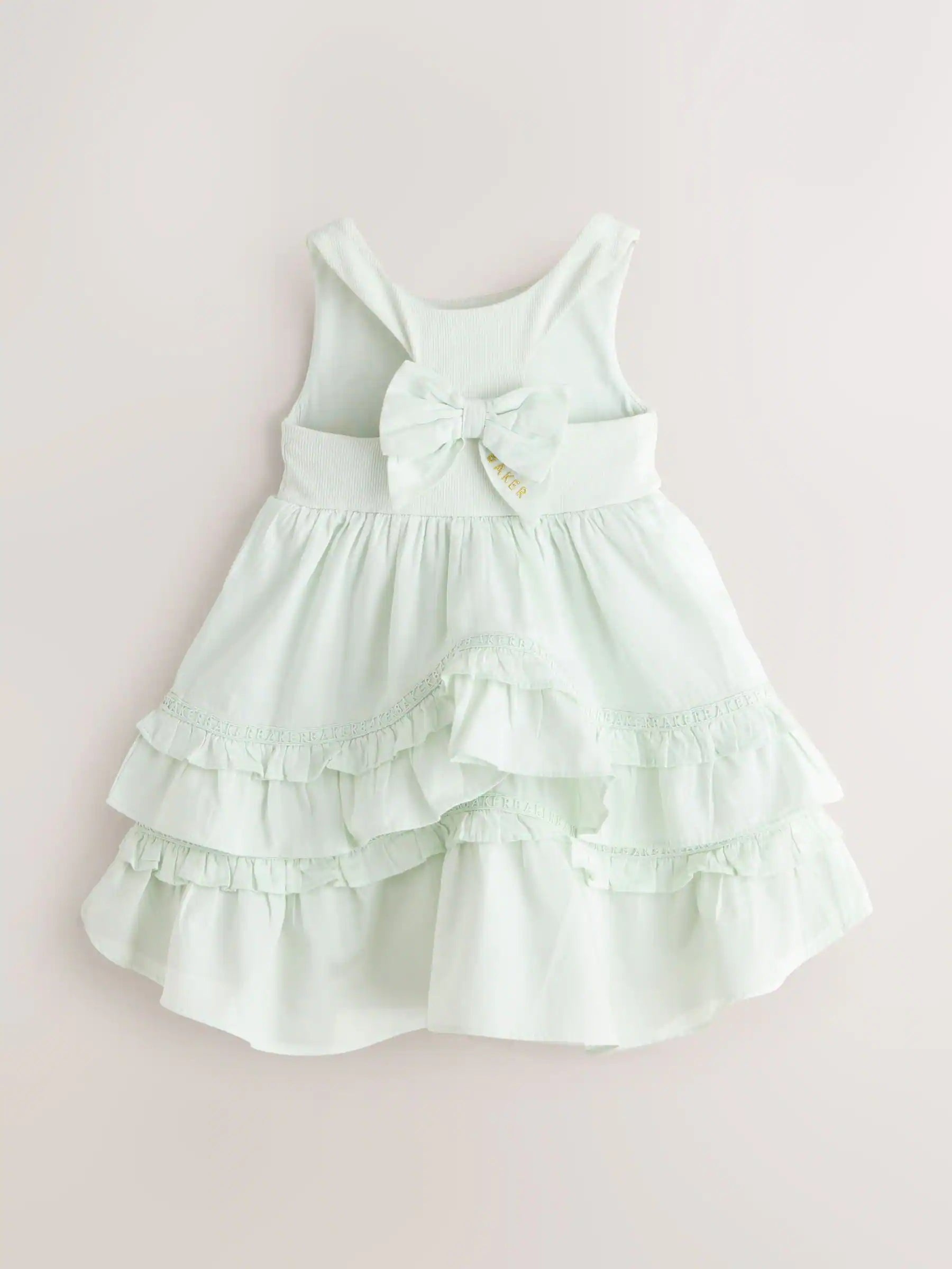 Baker by Ted Baker Tiered Cotton Poplin Mix Dress